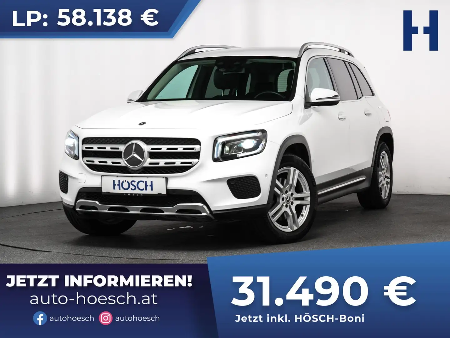 Mercedes-Benz GLB 200 d 4Matic Progressive Aut. ASSISTENZ NAV KAMERA++ Weiß - 1