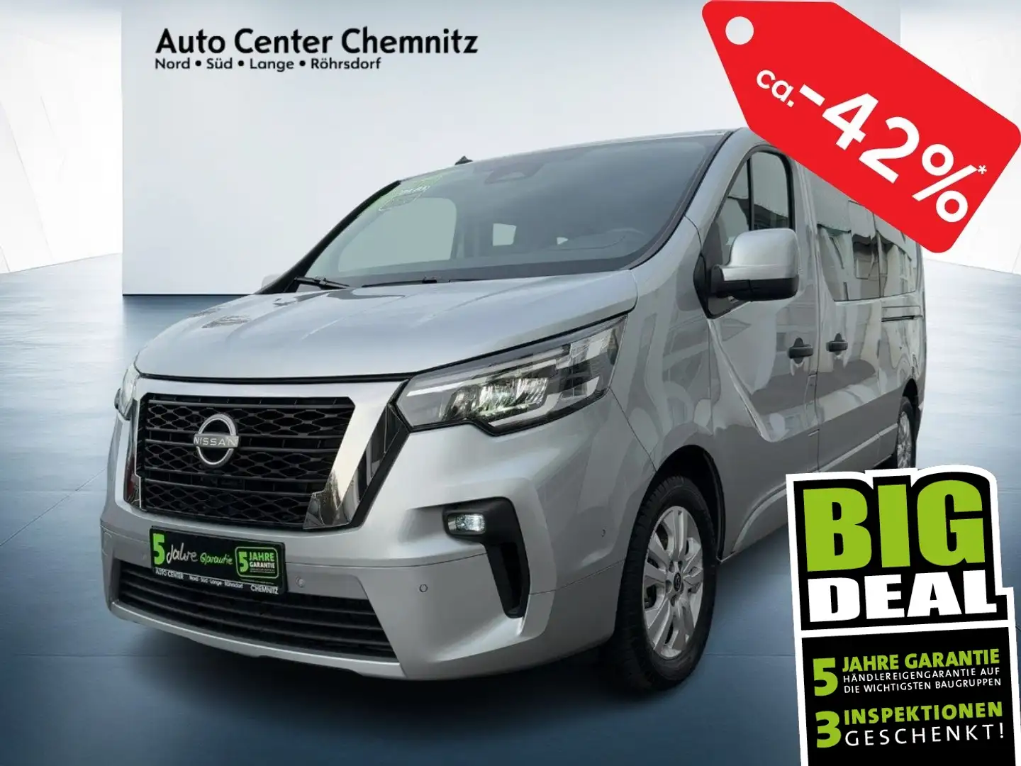 Nissan Primastar Kombi L2H1 3.0t Tekna 8Sitze/LED/Navi Gris - 1