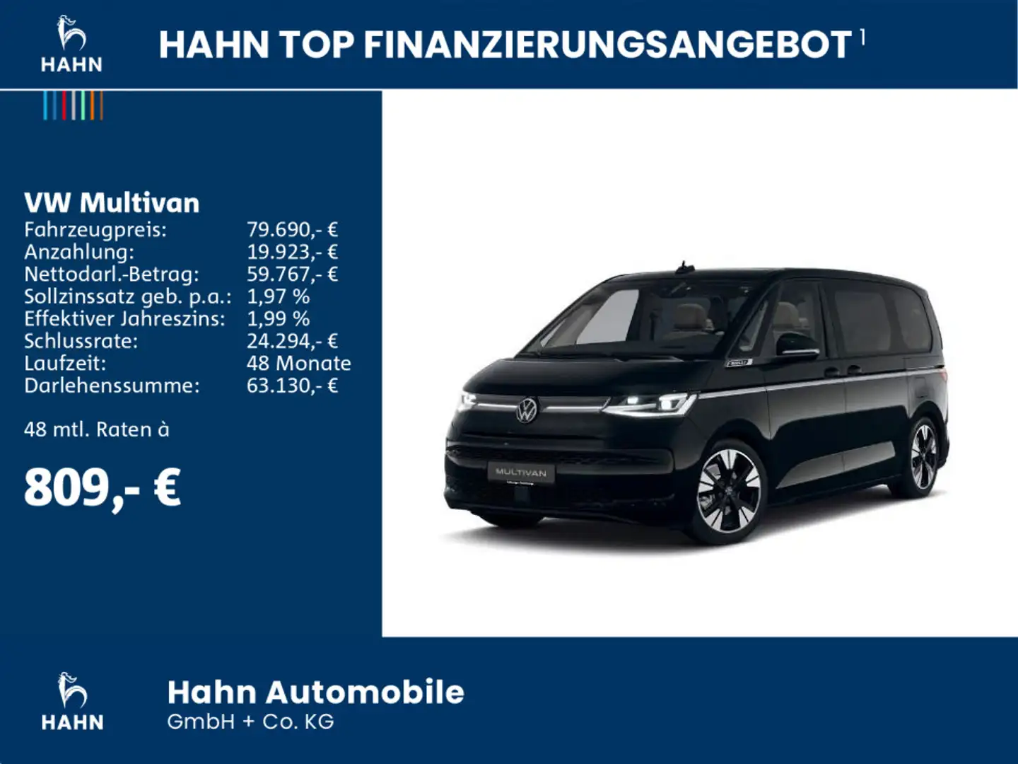 Volkswagen T7 Multivan Style KÜ 2,0TDI 110KW DSG AHK AGR IQ Schwarz - 2