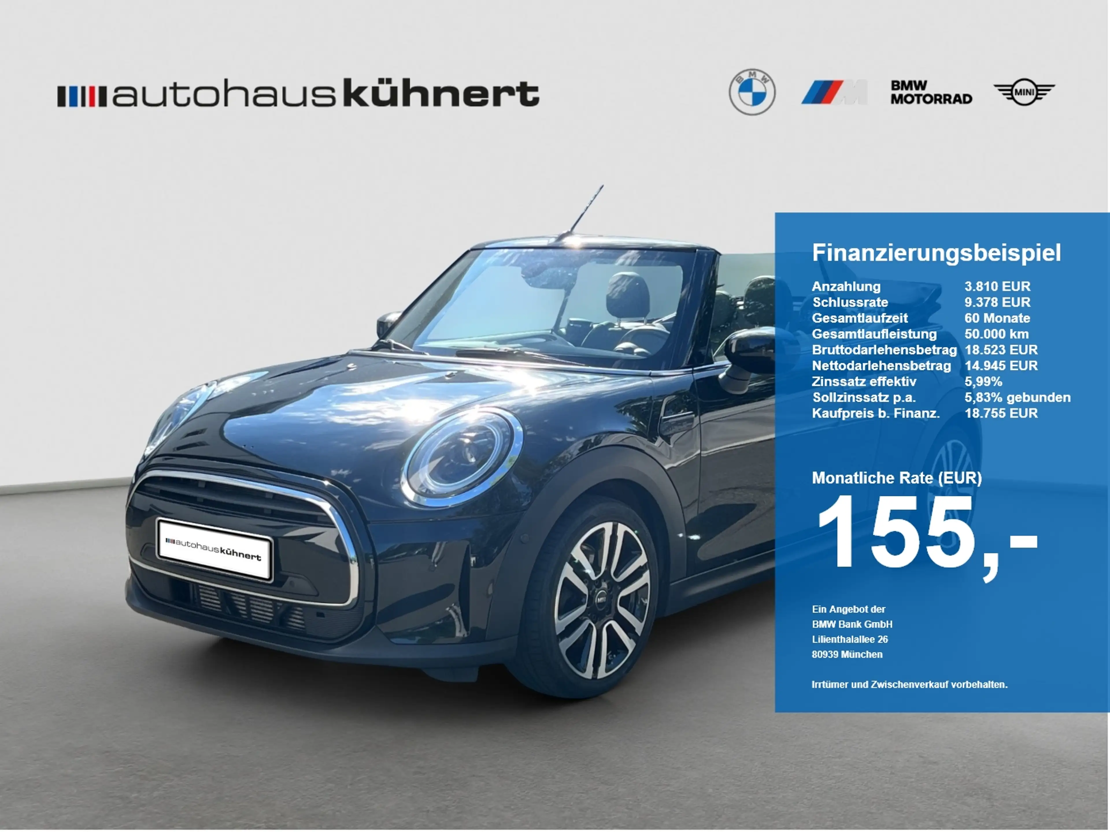 MINI One Cabrio Classic Trim LED Navi Carplay Tempo