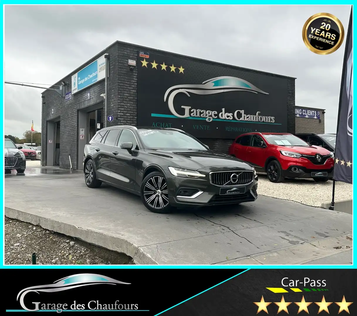 Volvo V60 2.0 D4 - ! Inscription ! - CarPlay - Camera - Eu6d Noir - 1