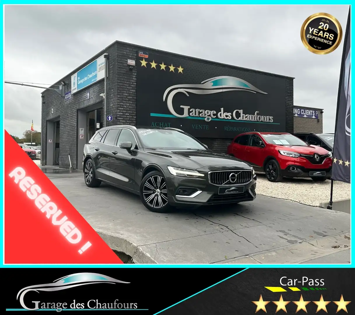 Volvo V60 2.0 D4 - ! Inscription ! - CarPlay - Camera - Eu6d Noir - 1