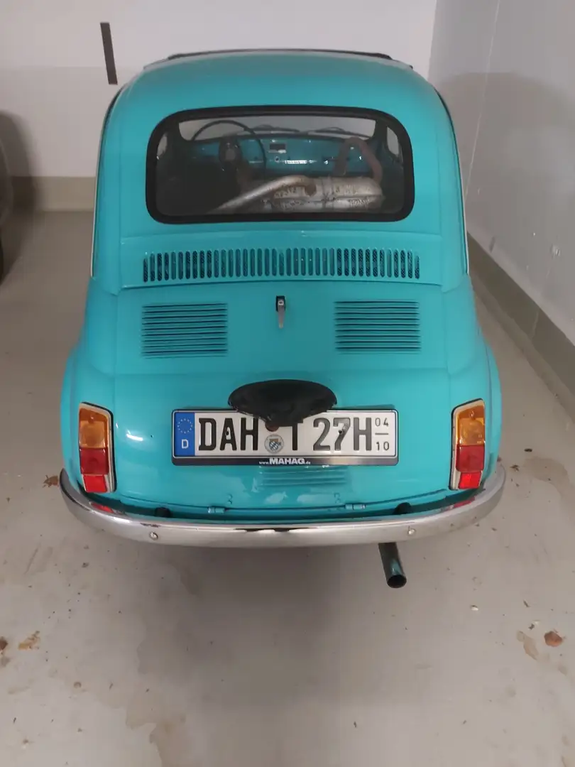 Oldtimer Fiat 500F Bj. 1973 mit Faltdach Azul - 1