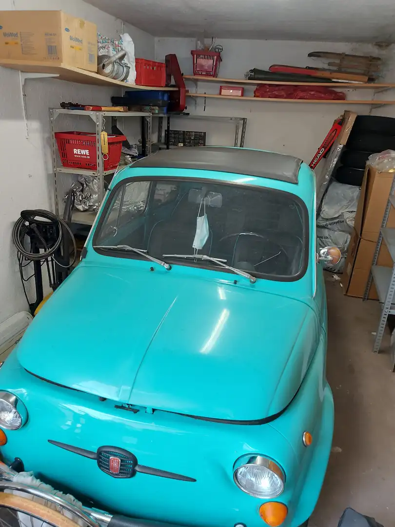 Oldtimer Fiat 500F Bj. 1973 mit Faltdach Azul - 2