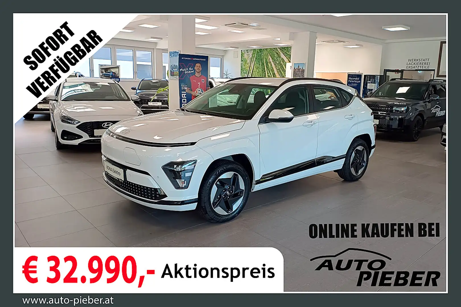 Hyundai KONA Kona Elektro 64,8kWh Smart Line *Wärmepumpe*LED... Weiß - 1