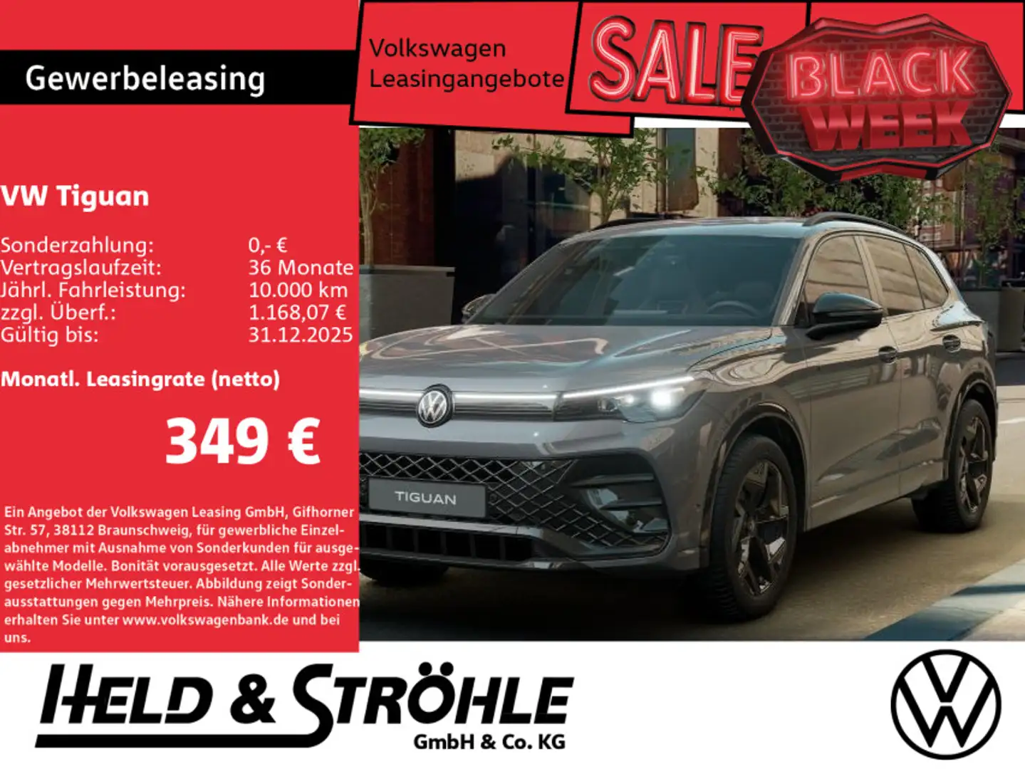 Volkswagen Tiguan R-Line 2,0l TSI DSG WKR BLK ParkAssistPro Gris - 1