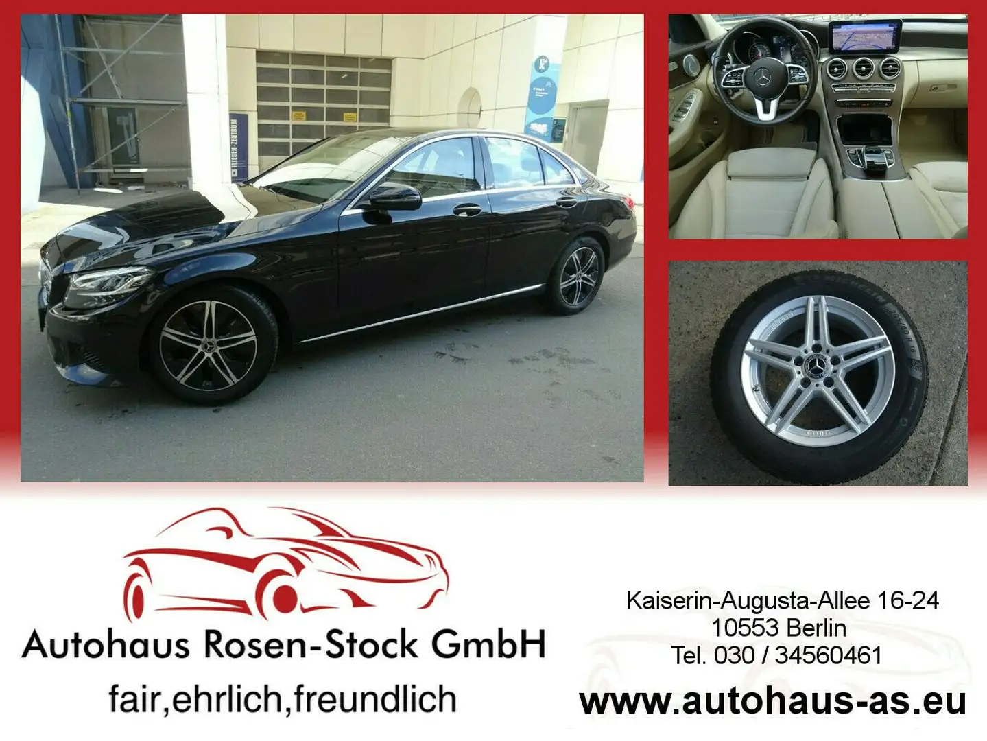 Mercedes-Benz C 220 Diesel Avantg,9G-Tronic,Kamera,LED,ACC,Navig Černá - 1