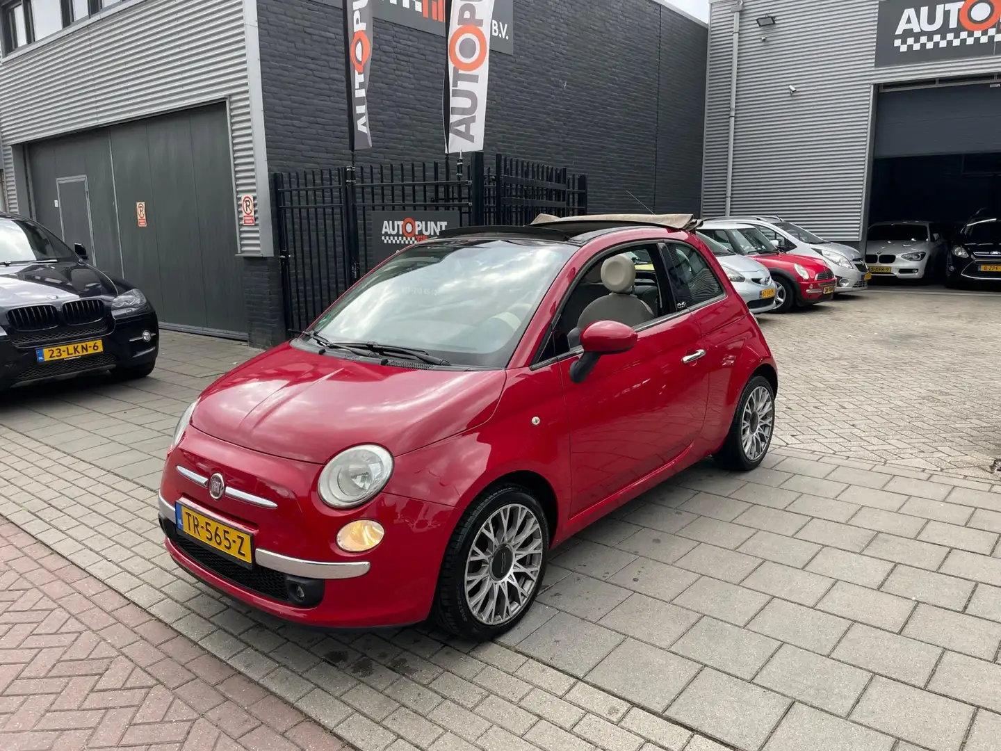 Fiat 500C 1.2 Pop Sport Cabrio Airco PDC NAP APK Червоний - 1