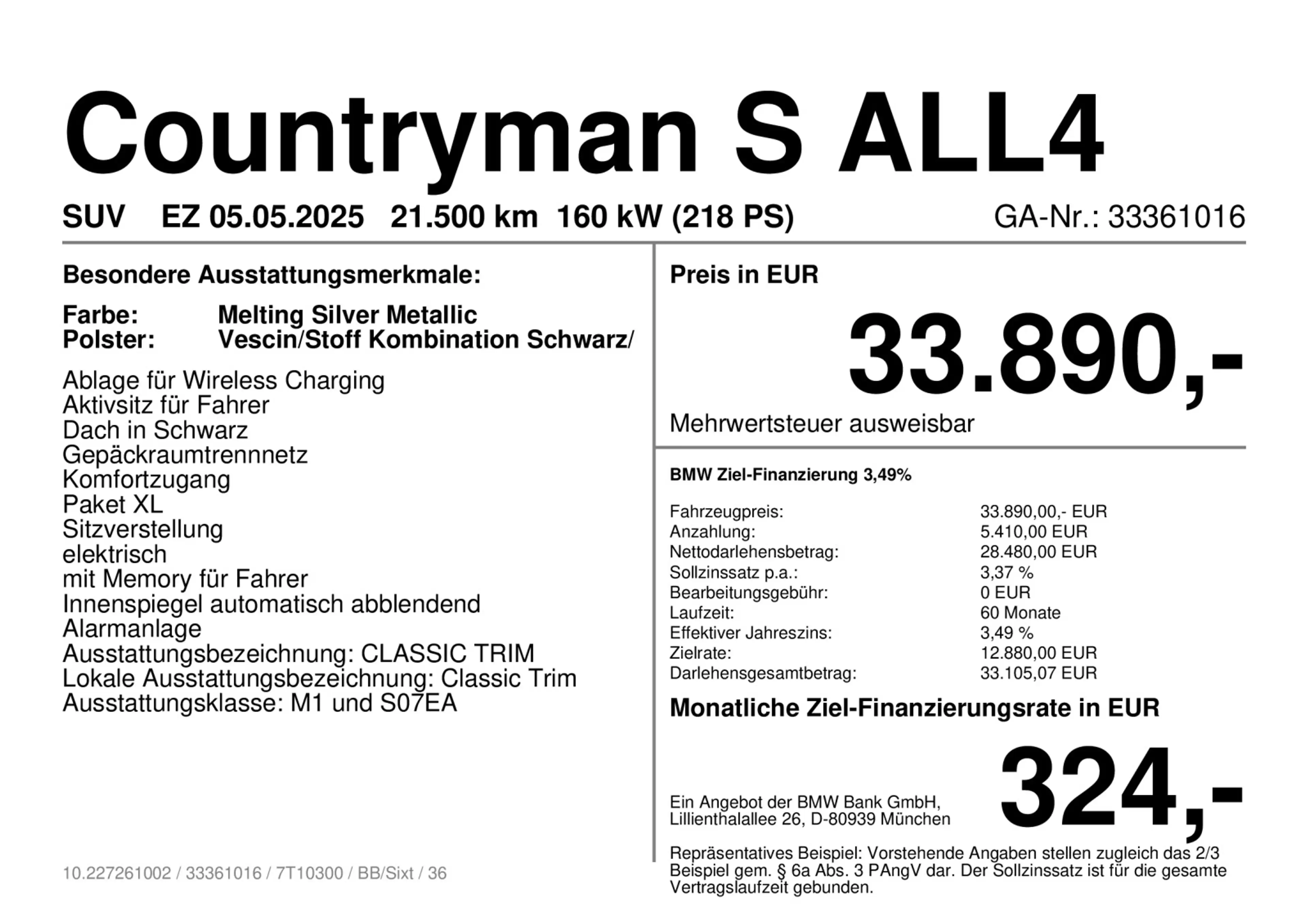 MINI Countryman S All4 Countryman S ALL4 Classic Trim Head-Up Navi LED — photo 4