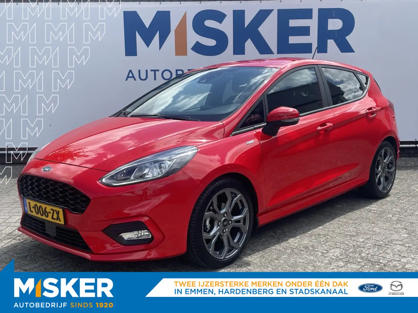 Ford Fiesta 125pk EcoB.Hybride ST-Line X Rood - 1