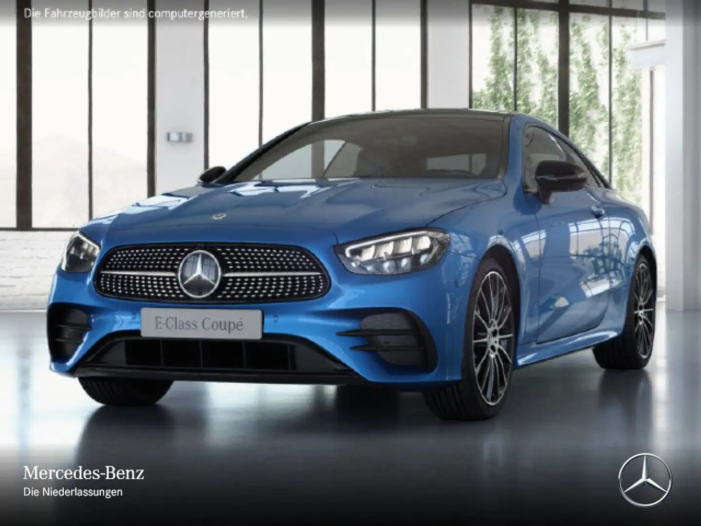 Mercedes-Benz E 400 d Coupé 4M AMG+NIGHT+PANO+360+LED+FAHRASS Bleu - 2