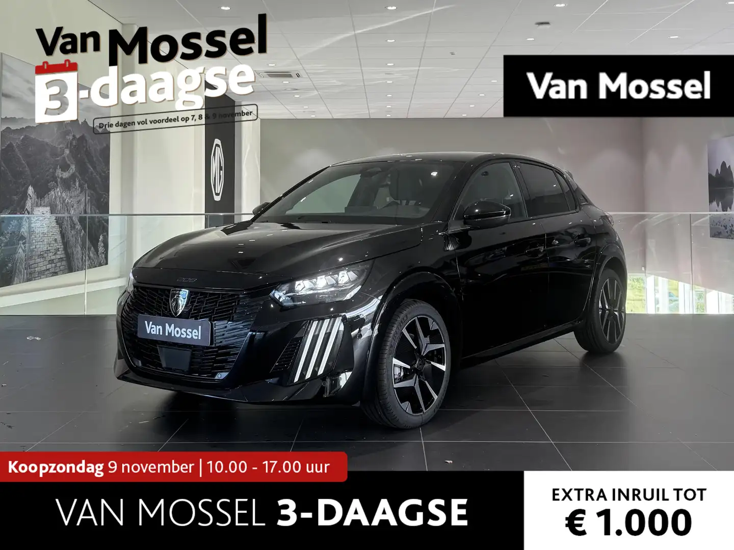 Peugeot 208 1.2 Hybrid 110 e-DCS6 GT |360 CAMERA|SFEERVERLICHT Zwart - 1