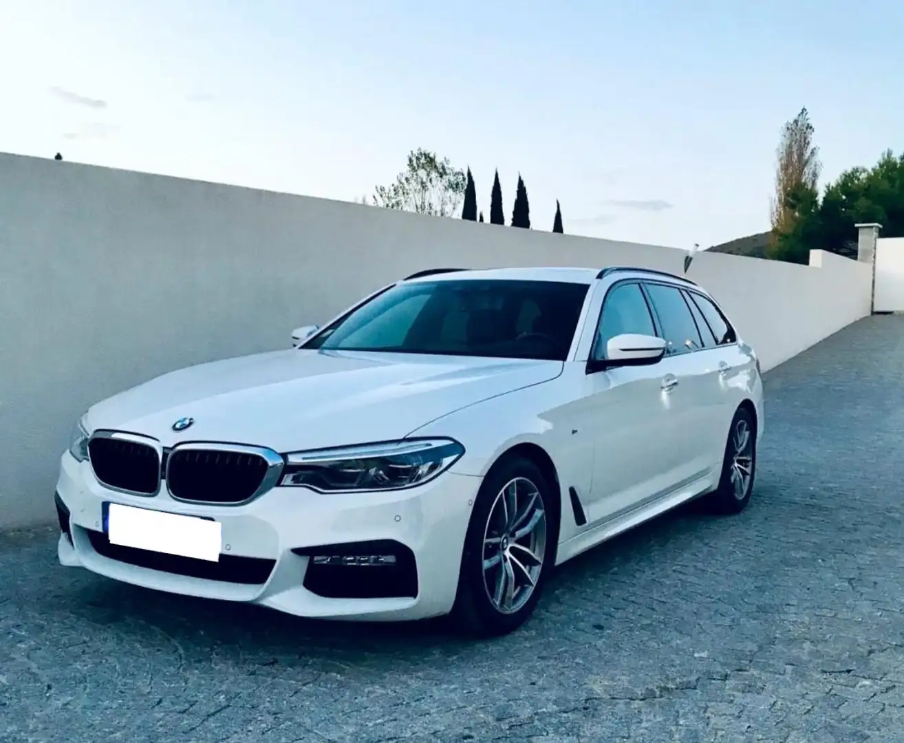 BMW 520 520d 190 ch BVA8 M Sport Blanc - 1