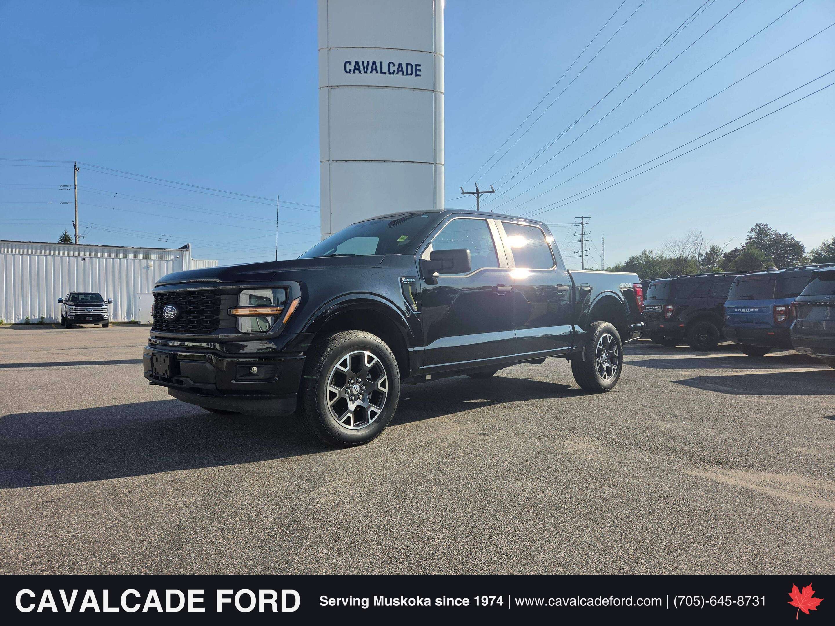 Black 2024 Ford F-150 Pickup Truck Four-Wheel Drive Automatic