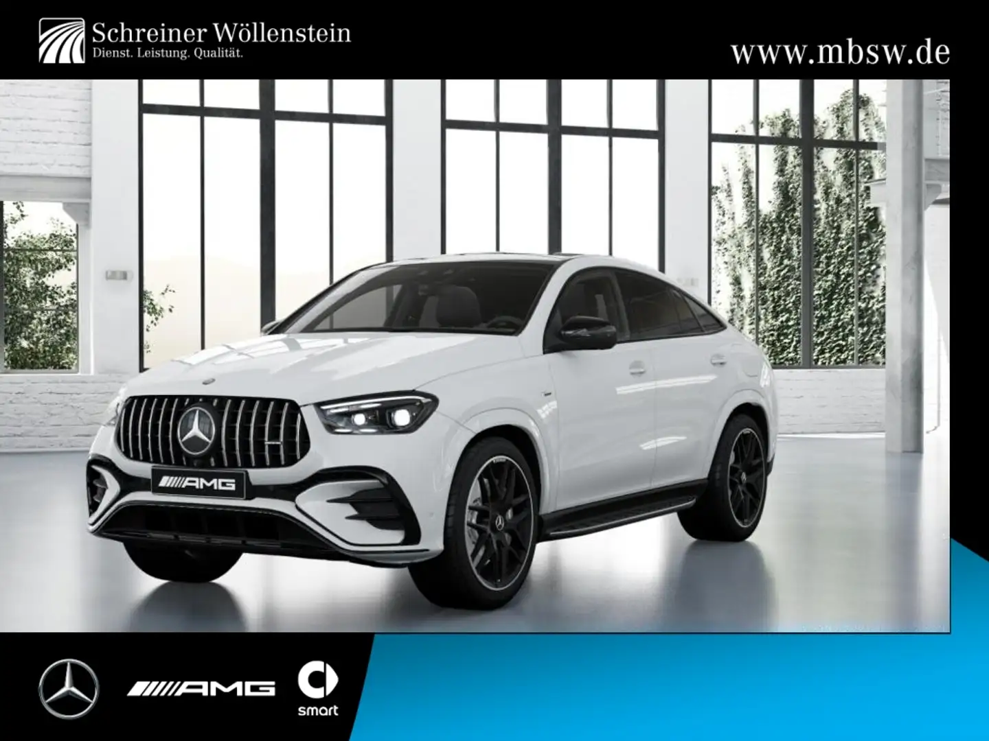 Mercedes-Benz GLE 53 AMG HY 4m+ C Night*AHK*Pano*Head-Up*Burm. Weiß - 1