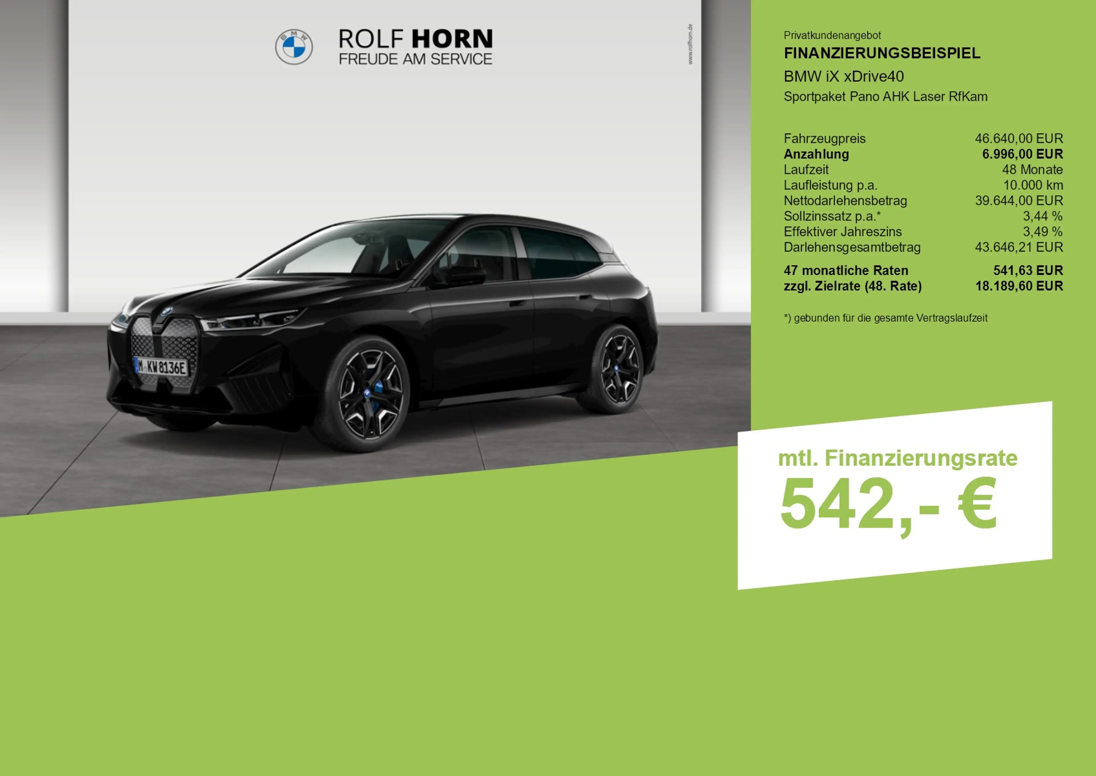 BMW iX xDrive40 Sportpaket Pano AHK Laser RfKam — photo 3