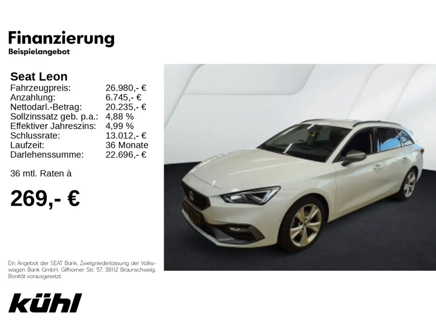 SEAT Leon Sportstourer FR 1.5 eTSI DSG LED ACC Kamera Weiß - 1
