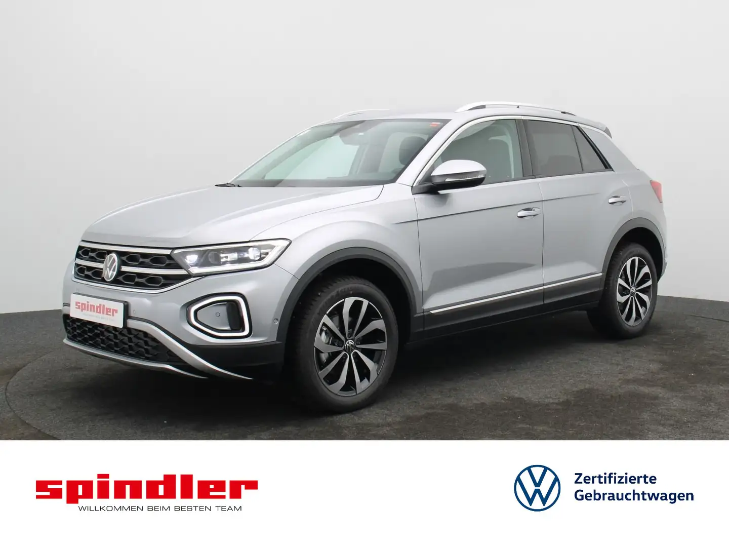 Volkswagen T-Roc Style 1.5 TSI DSG/LED, ACC, AHK, RFK, Navi Silber - 1