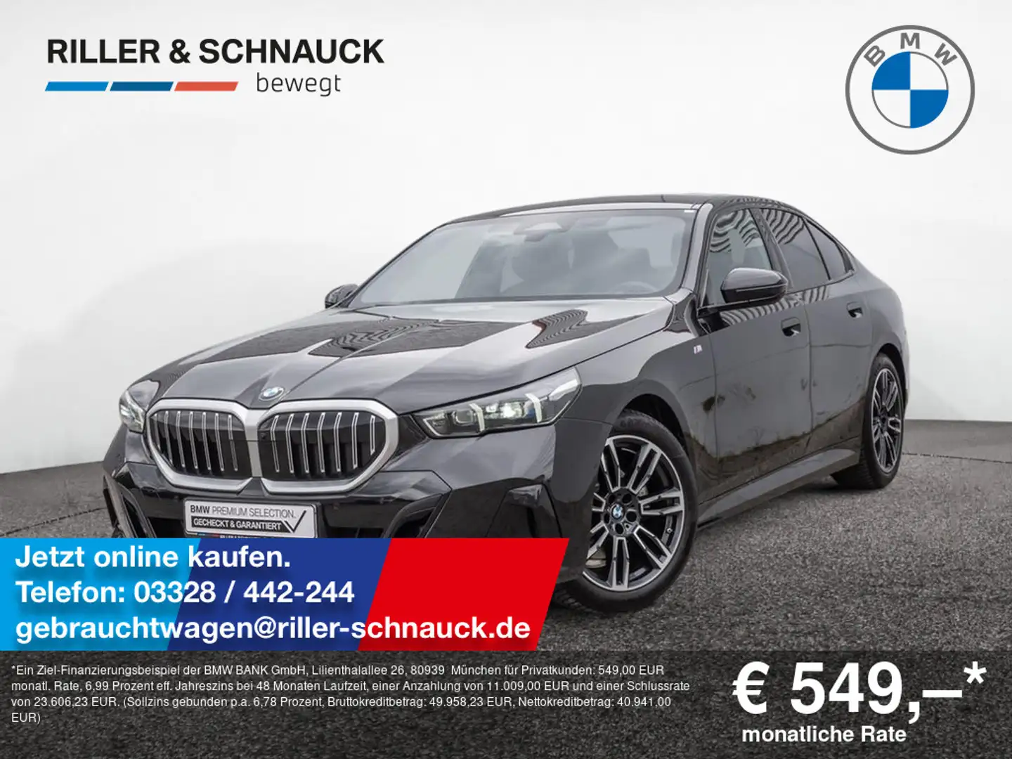 BMW 520 i M-Sport PANO+AHK+STANDHZG+HK Schwarz - 1