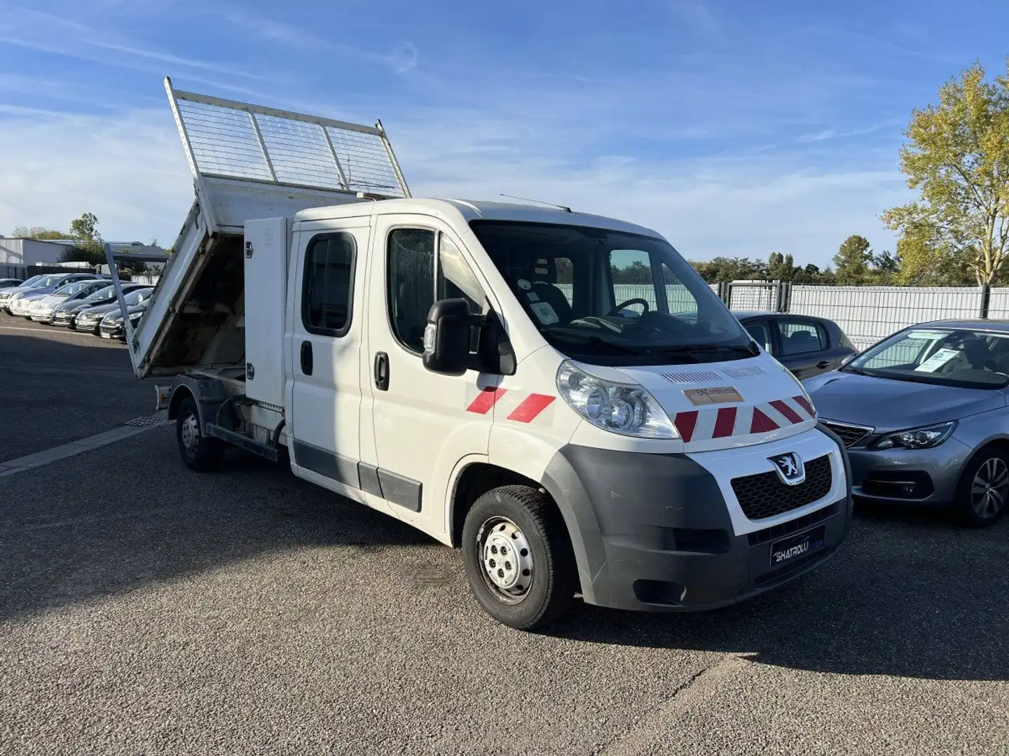 Peugeot Boxer Benne II 2.2 HDi 110ch Camion Benne 7 Places Doubl Blanc - 2