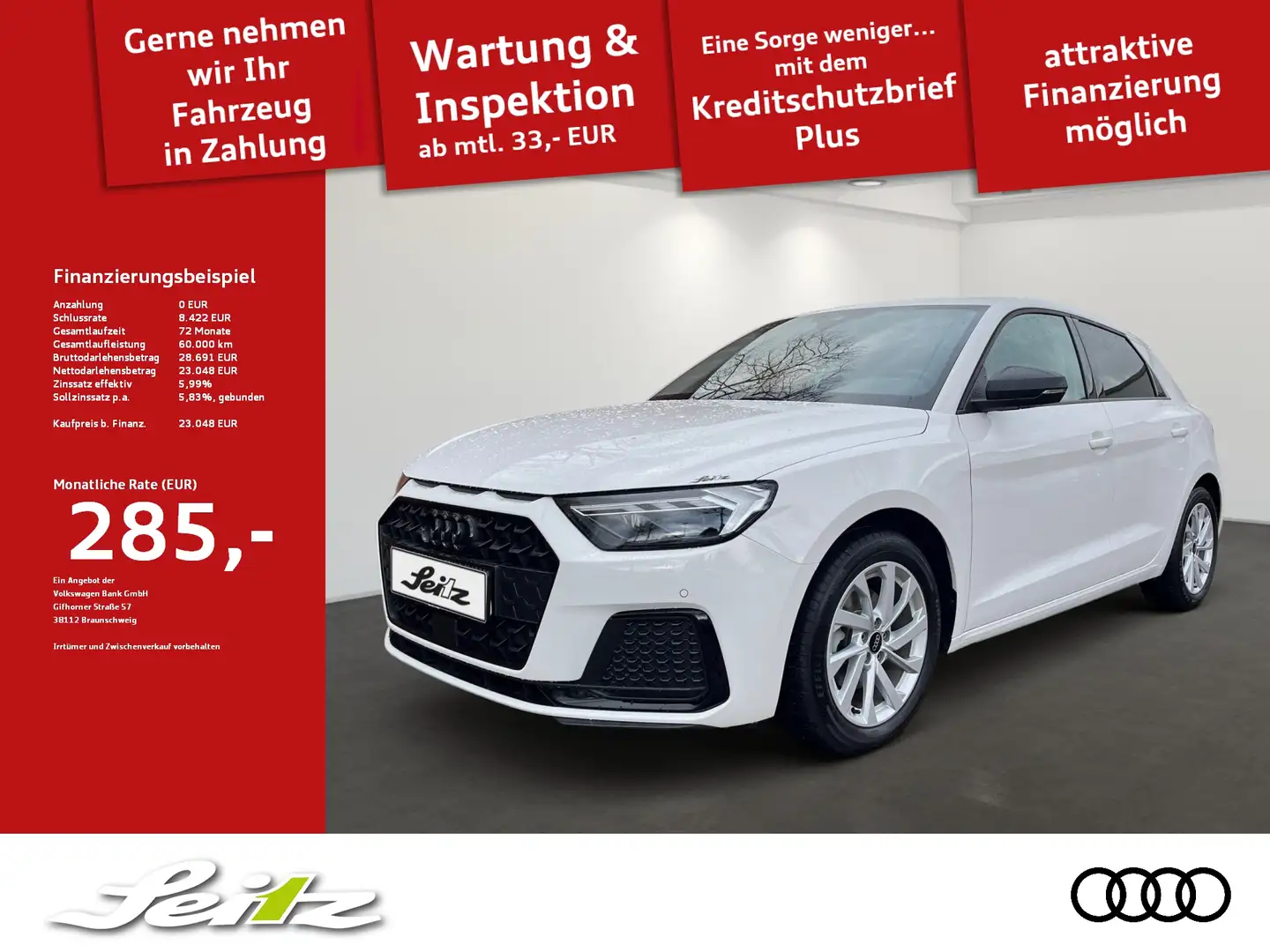 Audi A1 Sportback 30 TFSI advanced *LED*PDC*SITZH* Blanc - 1