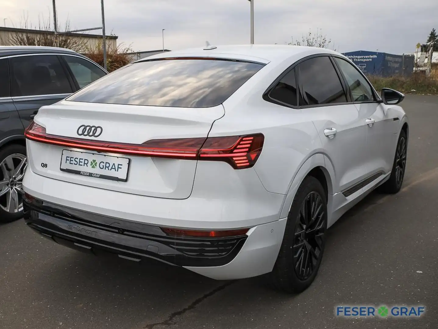 Audi Q8 e-tron Sportback e tron 50 S Line Int B&O,AHK,AssistenzP, Blanco - 2