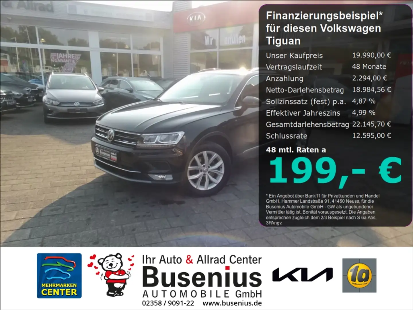 Volkswagen Tiguan 2.0 TSI Highline 4Motion+Discover+Composition+Wint Schwarz - 1