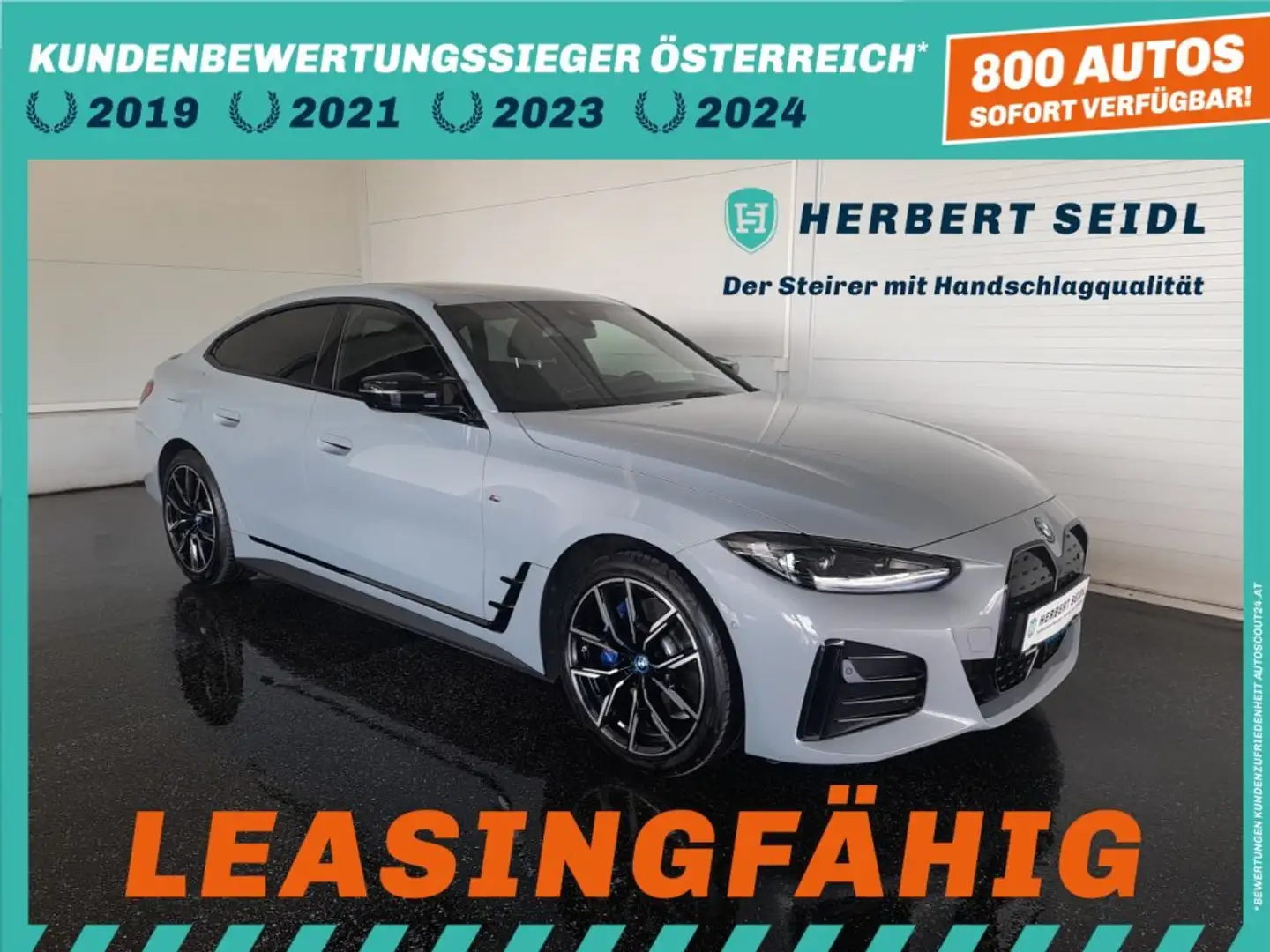 BMW i4 GC **M50** Aut. *19 ZOLL / VOLL LED & FLA / NAVI / 360° KAMERA / E-SITZ & MEMORY / 3-ZONEN-KLIMA* Grau - 1