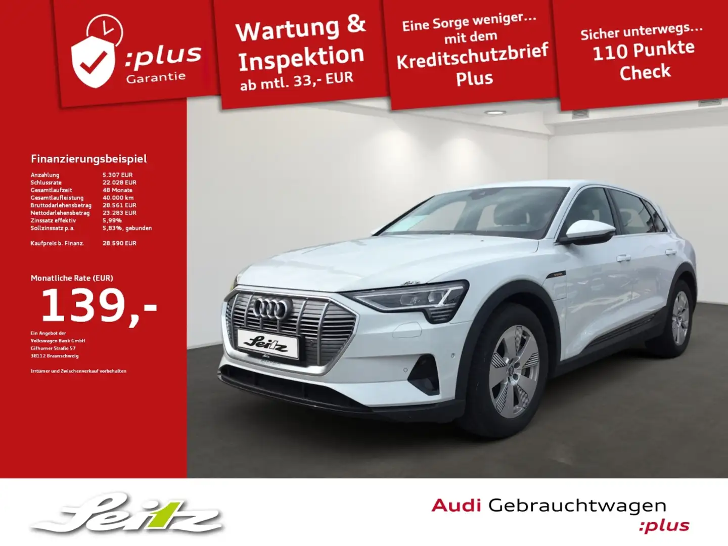Audi e-tron 50 quattro *LED*KAMERA*NAVI* White - 1