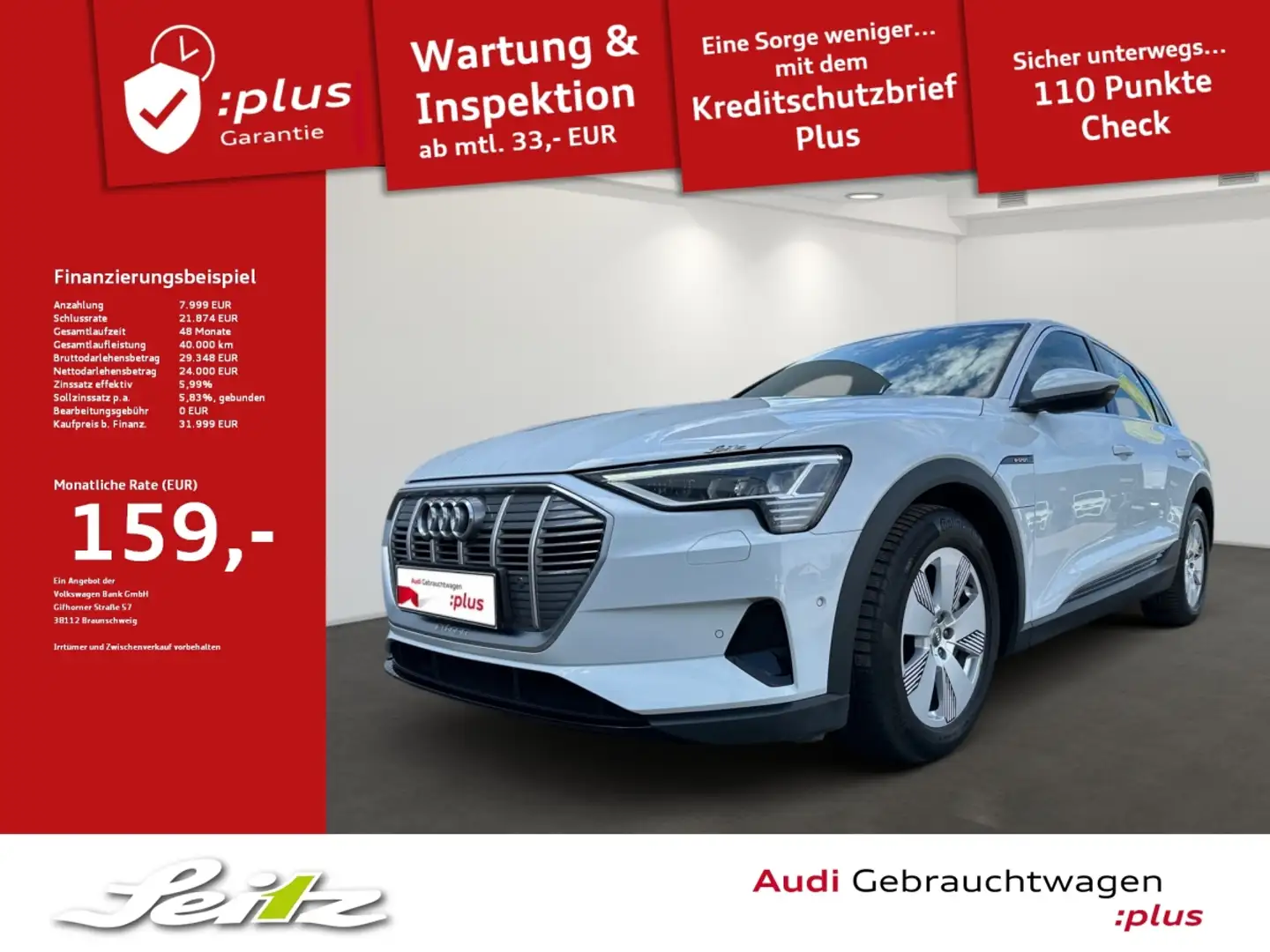 Audi e-tron 50 quattro *LED*KAMERA*NAVI* Weiß - 1