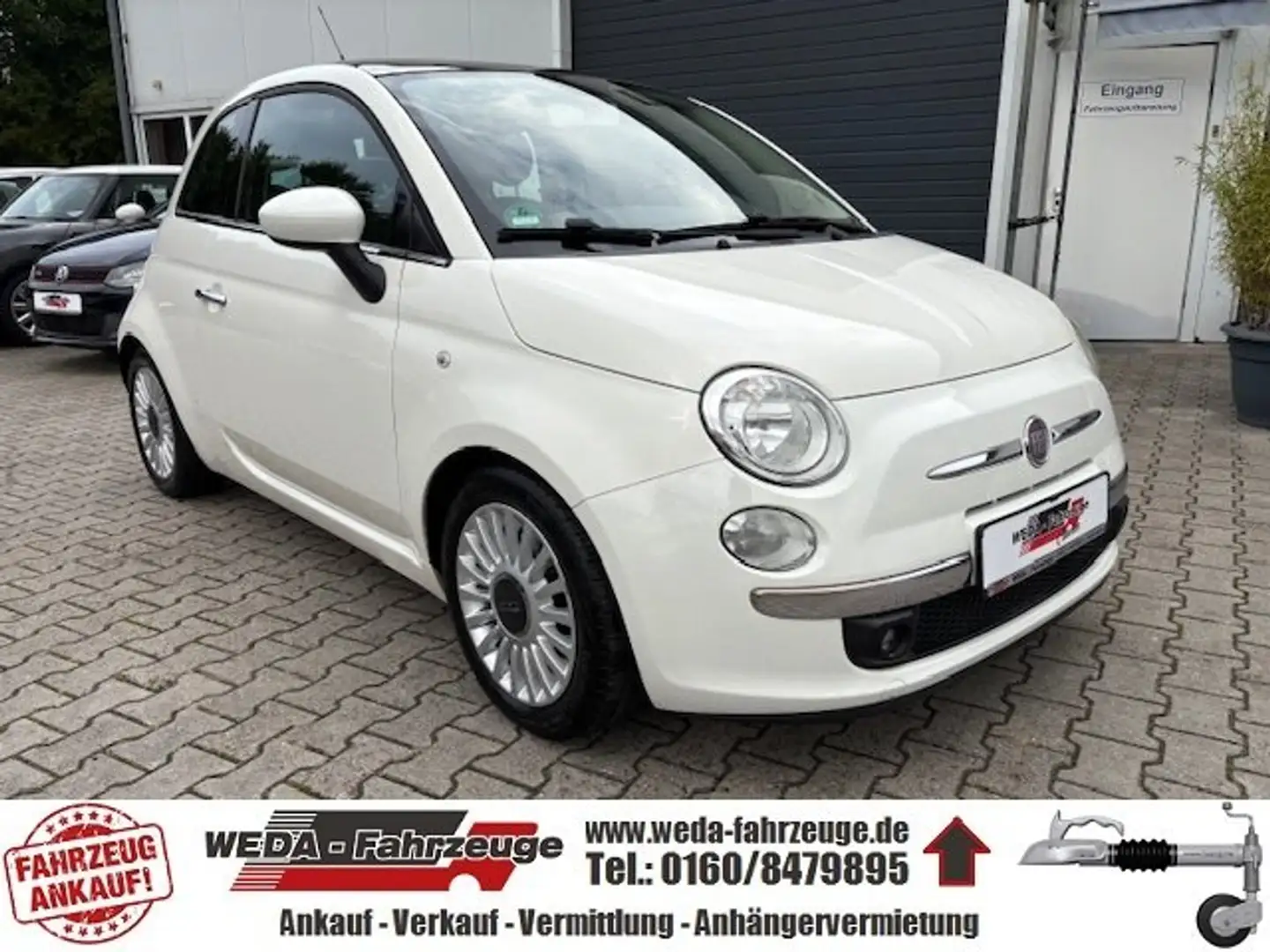 Fiat 500 Lounge - lückenl. Scheckheft - TÜV/AU NEU Blanc - 1