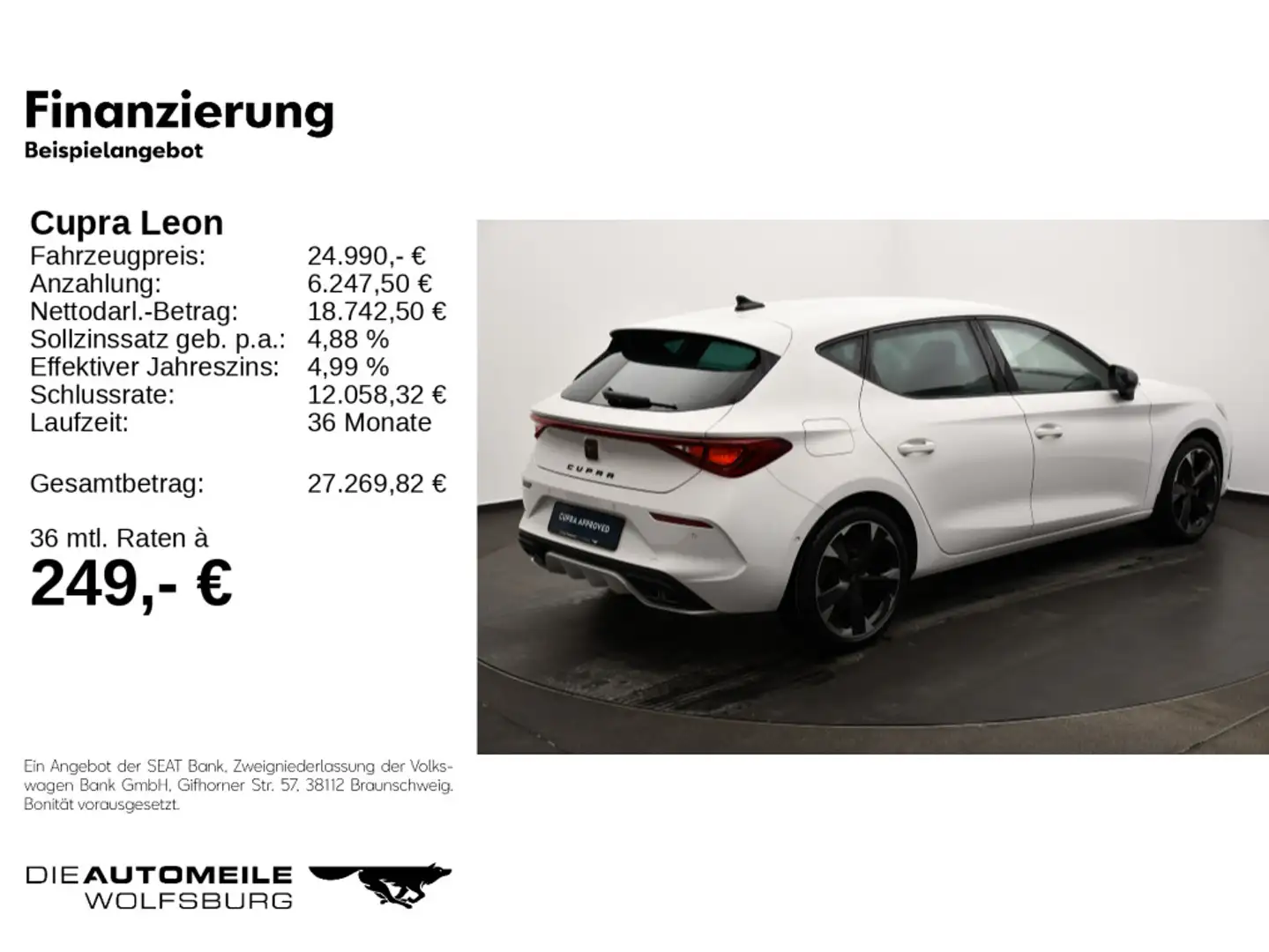 CUPRA Leon 1.5eTSI DSG DESIGN/LED/SITZHZ Weiß - 2