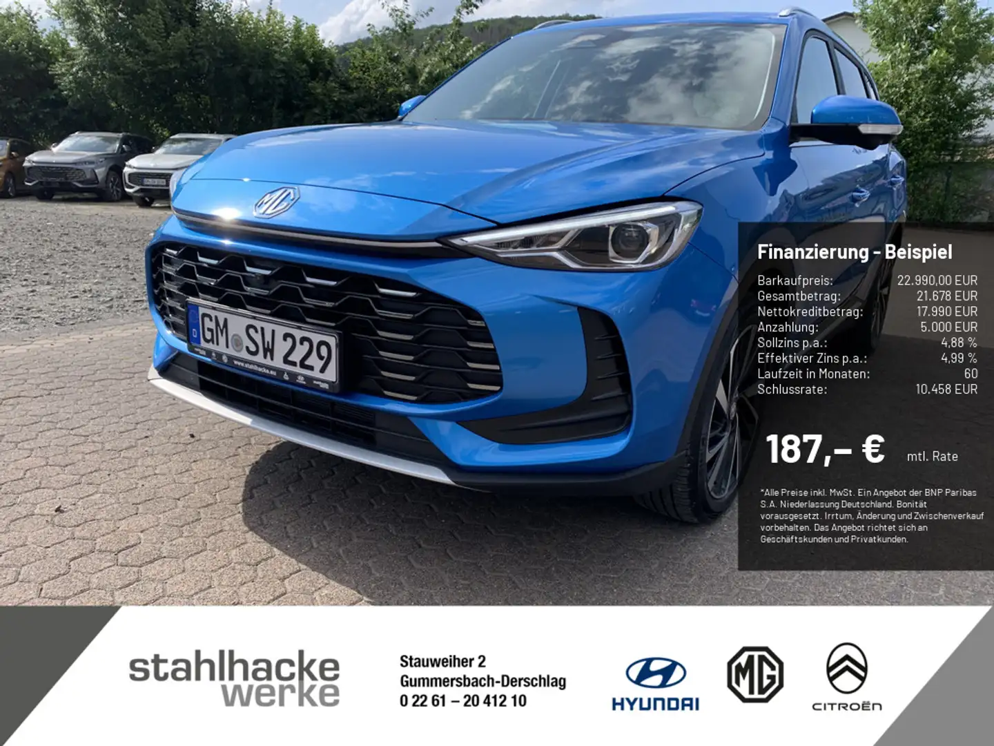 MG ZS Hybrid+ Luxury I Preis gilt nur bei Finanzierung Blauw - 1