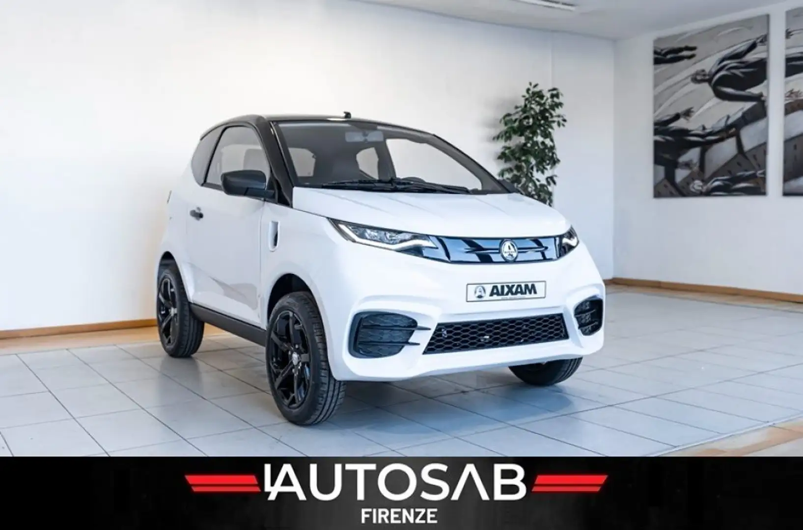 Aixam City E-City Sport Pelle Android Auto Apple Car Bianco - 1