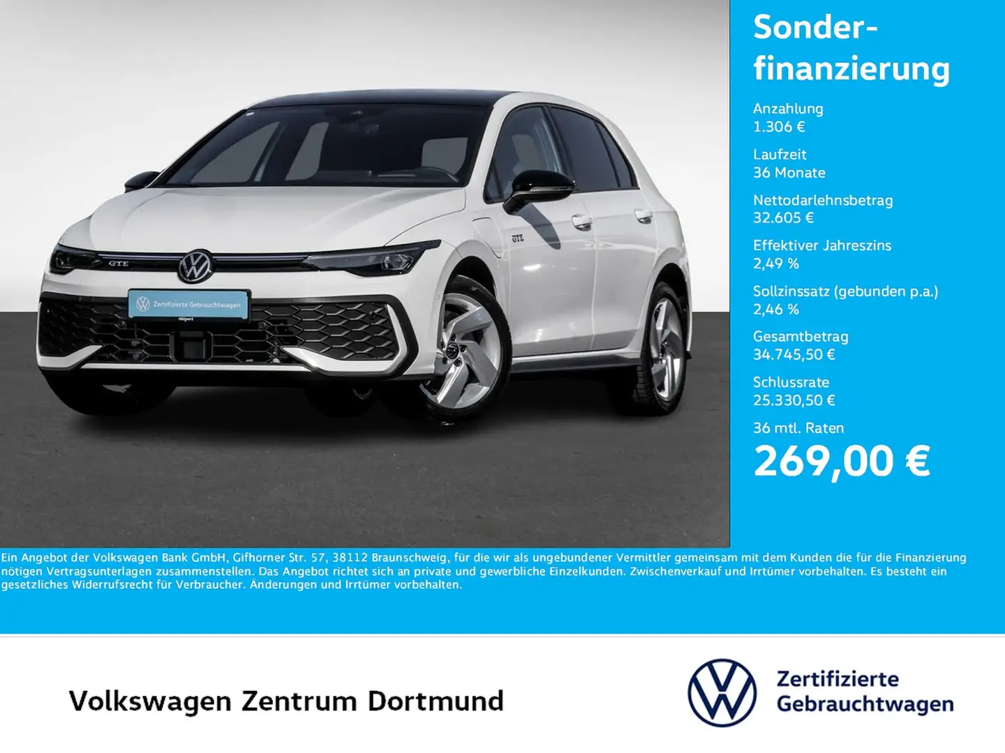 Volkswagen Golf VIII 1.5 HYBRID GTE BLACKSTYLE FACELIFT CAM Weiß - 1