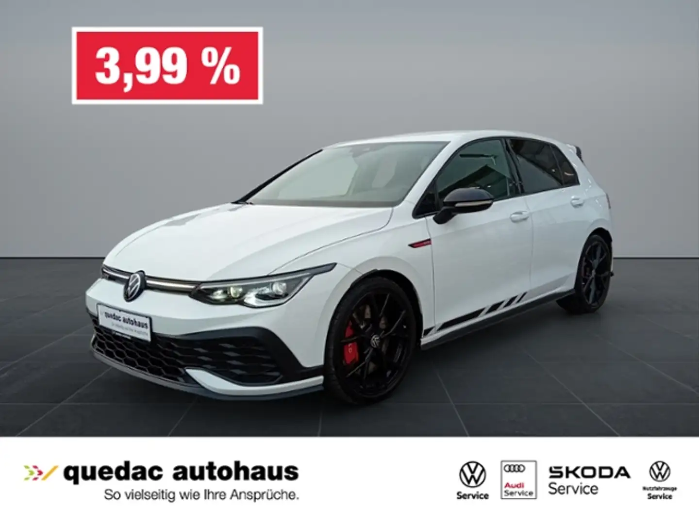Volkswagen Golf VIII 2.0 TSI GTI Clubsport H&K LEDER Black Style Blanc - 1
