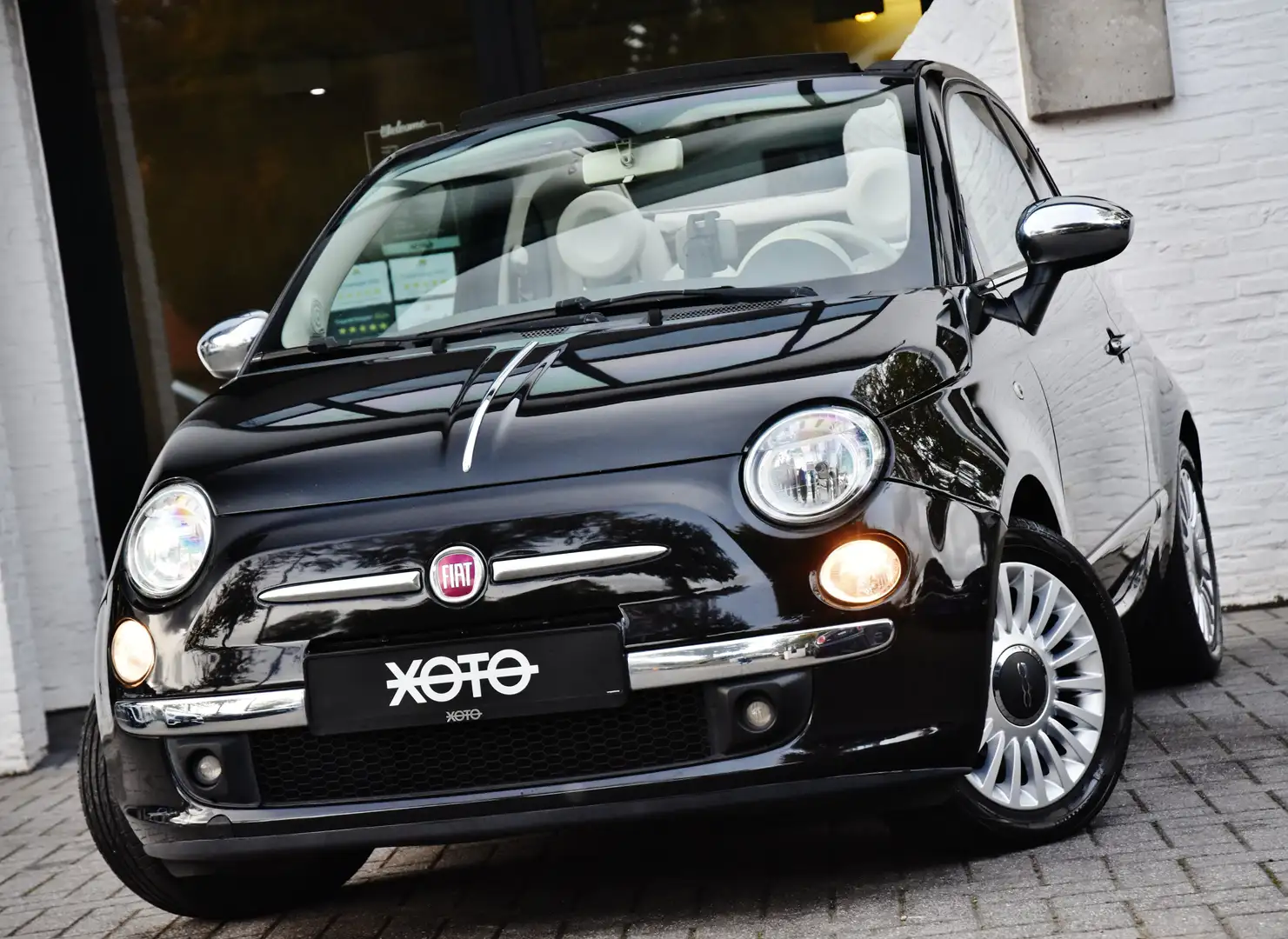 Fiat 500C 1.2 LOUNGE *** 12 MAANDEN WAARBORG *** Nero - 1