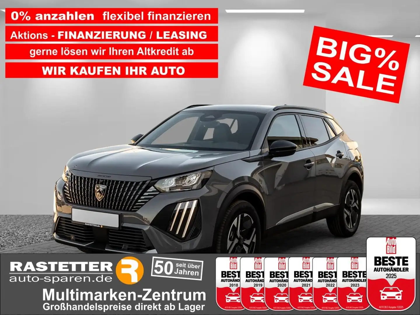Peugeot 2008 Hybrid 145 Allure Navi+Keyless+Sicht&Assist+ACC+36 Grigio - 1