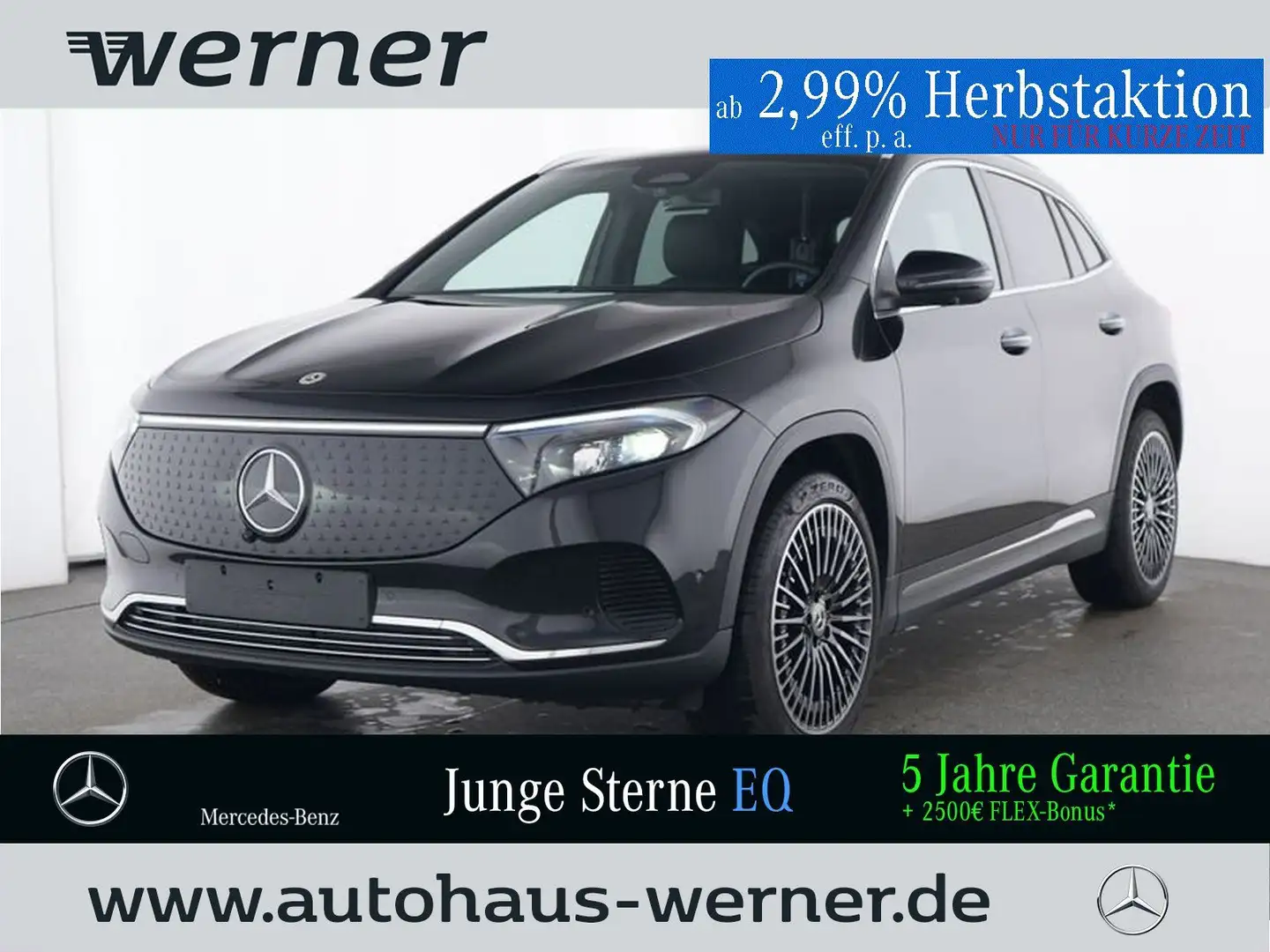 Mercedes-Benz EQA 350 4M PROG-ADV+ 20"AMG FAP AHK MEMORY SOUND Noir - 1