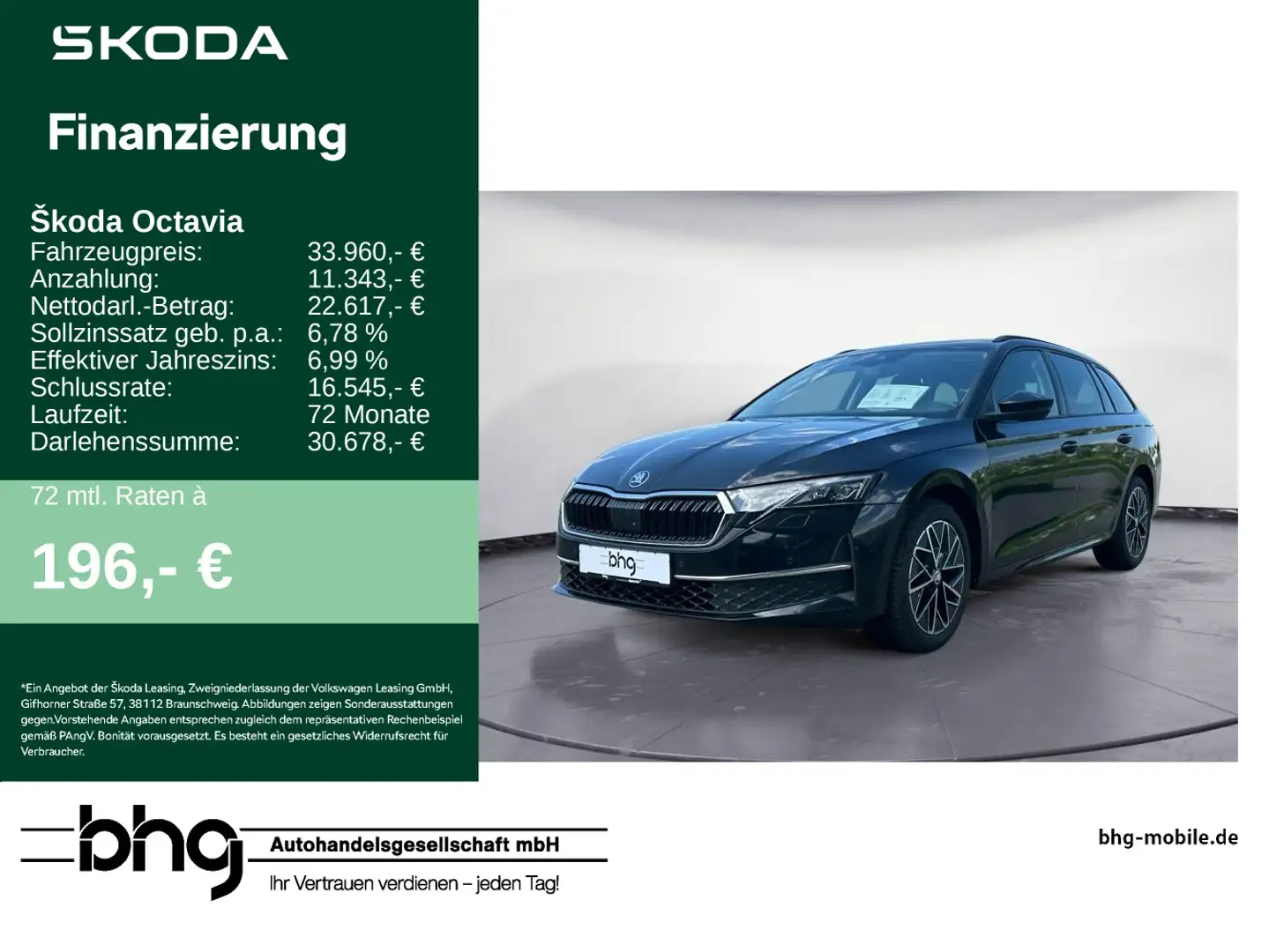 Skoda Octavia Combi 2.0 TDI Selection DSG PANO HUD LED Schwarz - 1