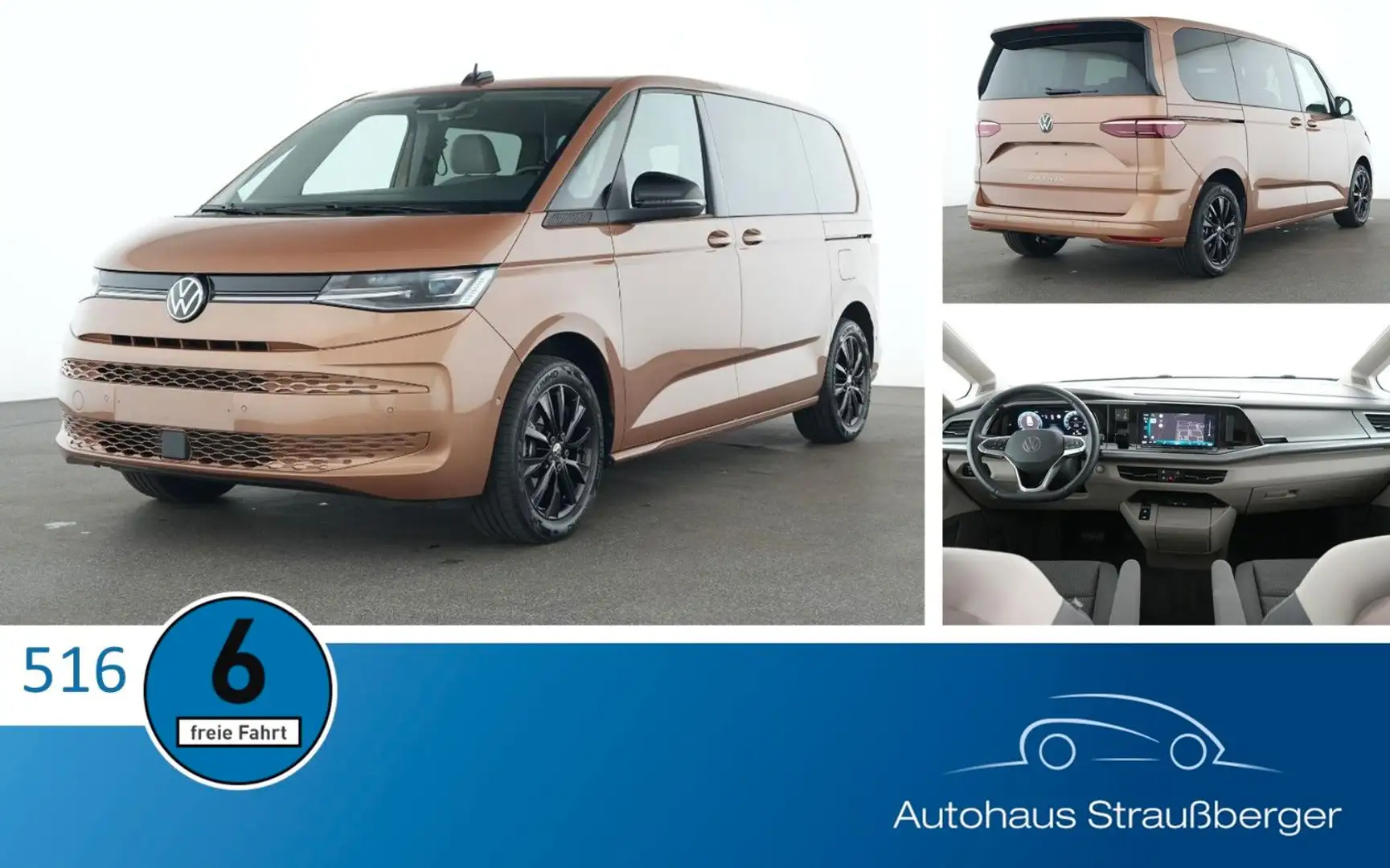 Volkswagen T7 Multivan Life ACC AHK PANO SHZ STHZ 3-ZK LED Albastru - 1