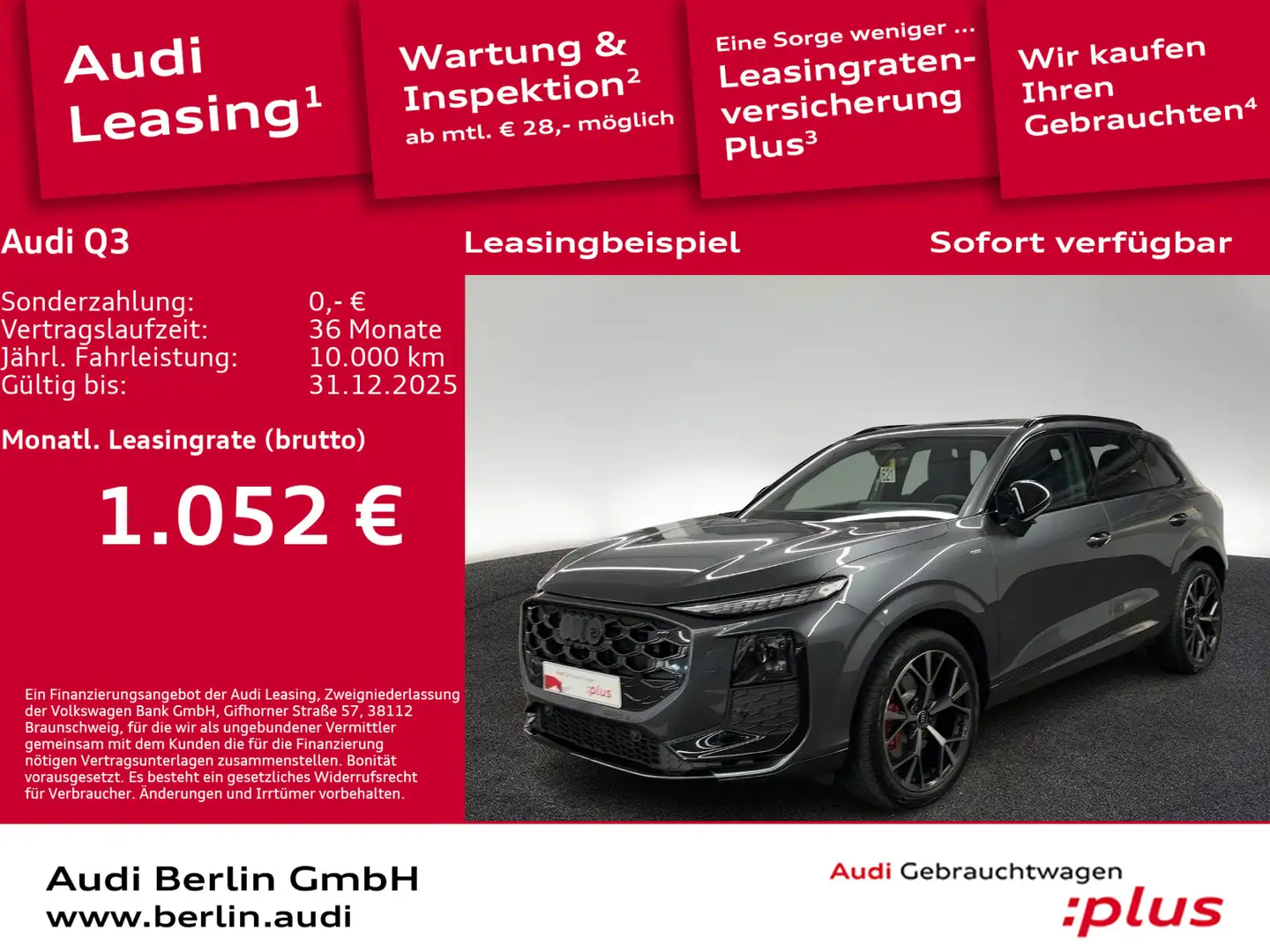 Audi Q3 TFSI quattro S tronic Grau - 1