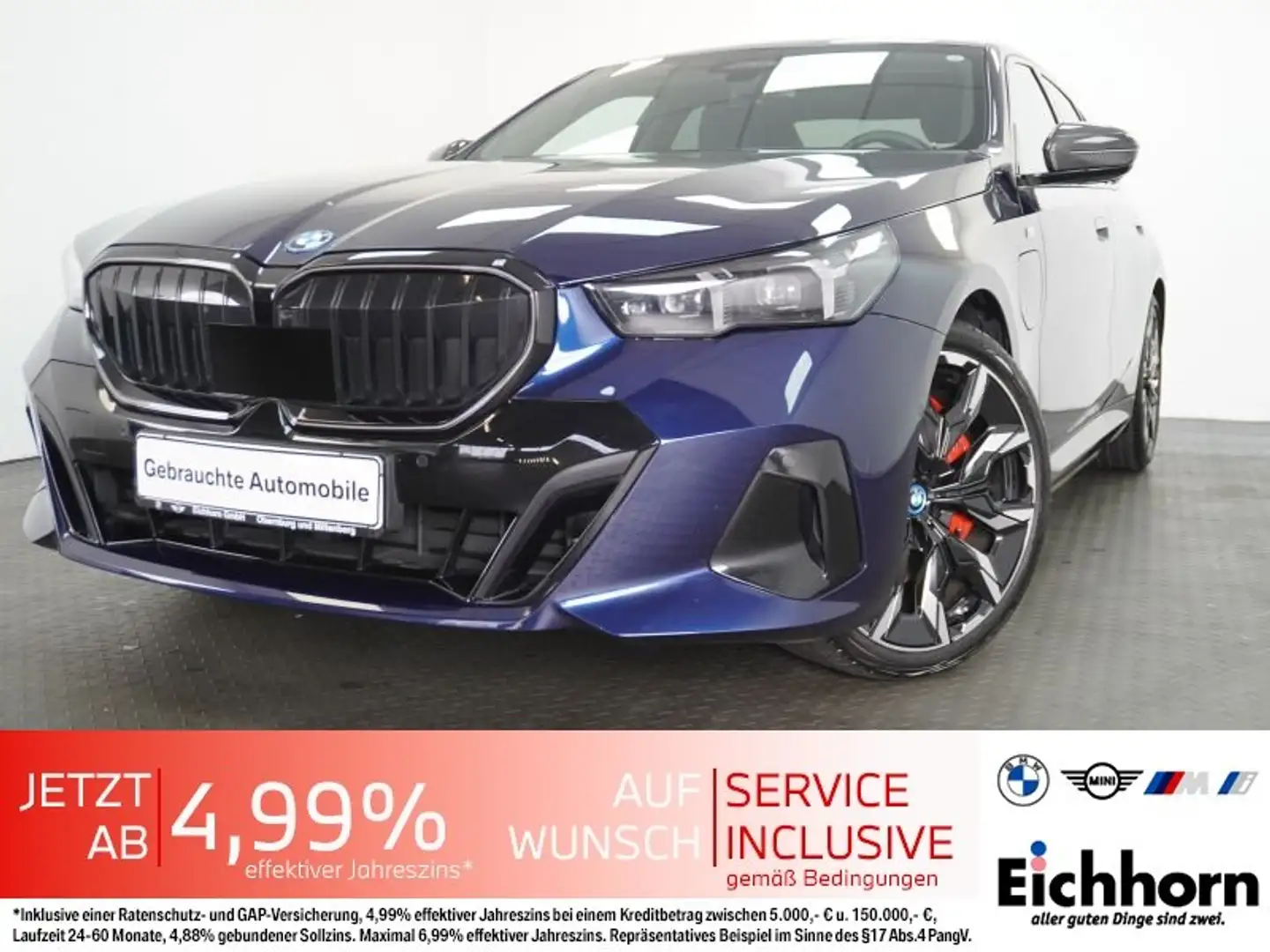 BMW 550 e xDrive Limo M Sportpaket Pro Bleu - 1