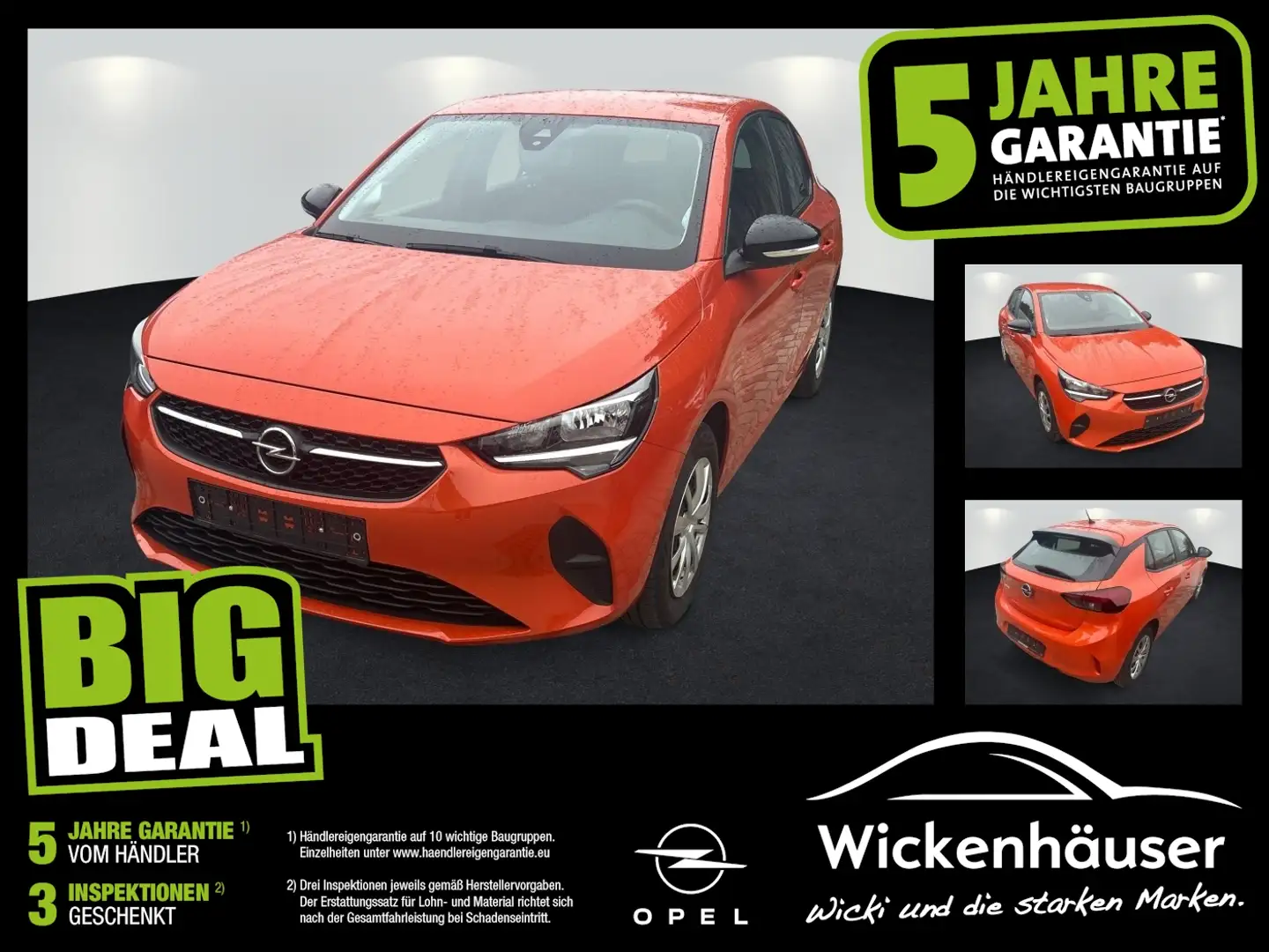 Opel Corsa F 1.2 Edition SpurH, Klim, BT, Temp, ZV, FH Naranja - 1