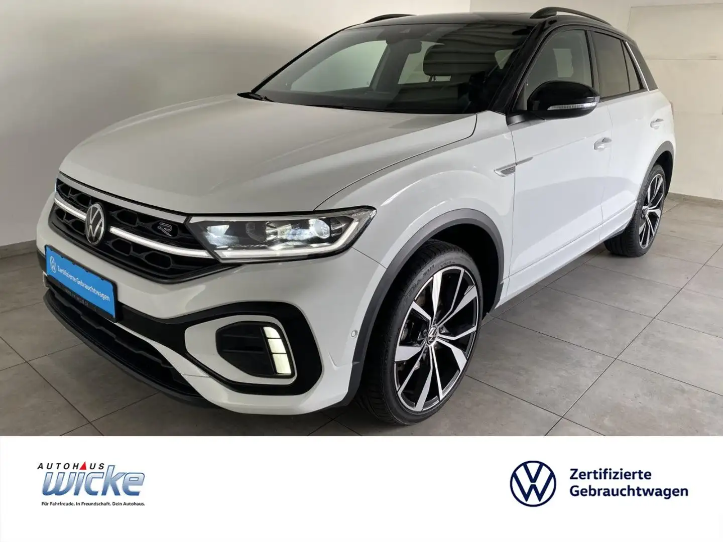 Volkswagen T-Roc 2.0 TSI DSG 4Motion R-Line NAVI KLIMA AHK PA Weiß - 1