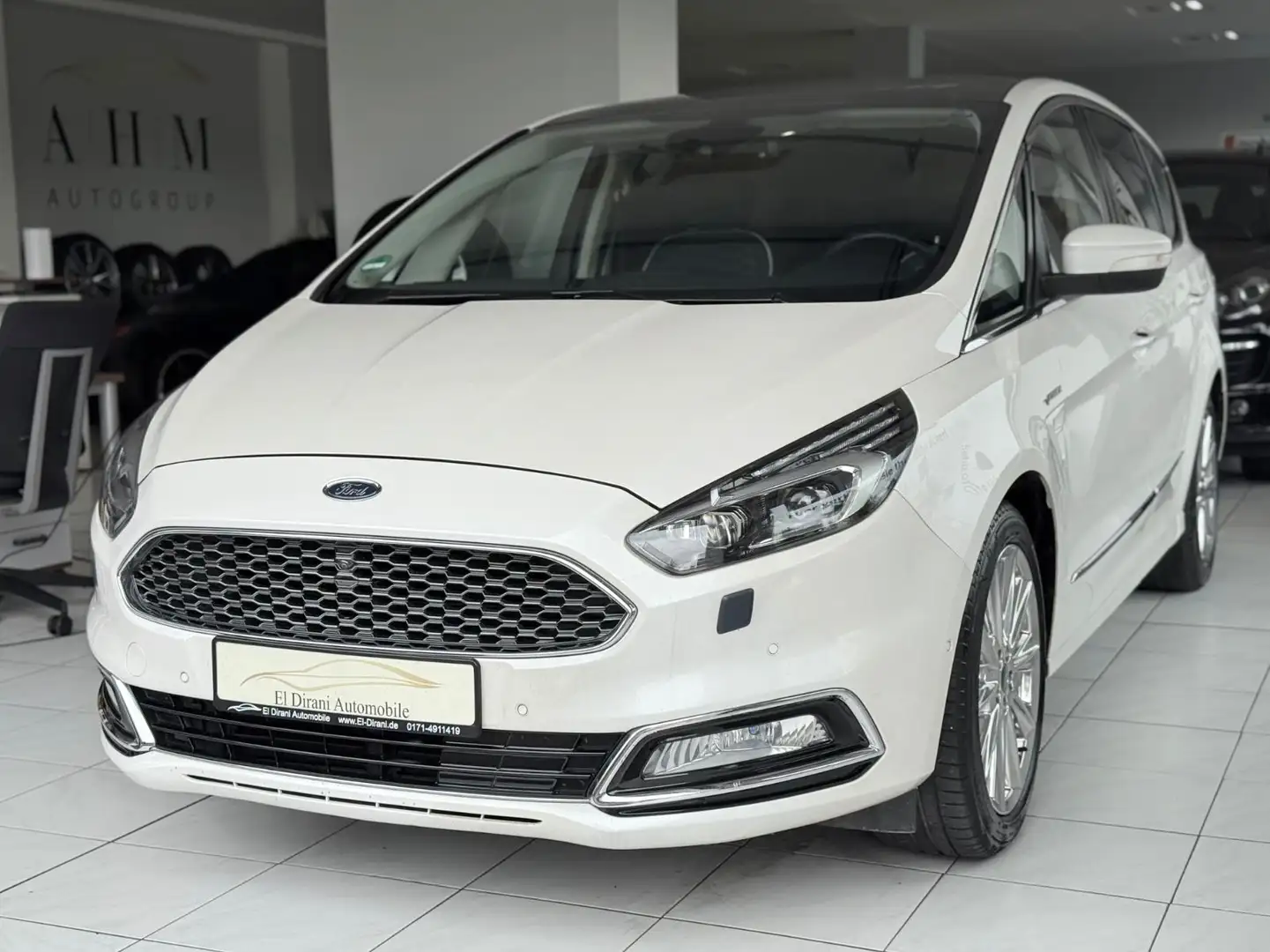 Ford S-Max 2.0 TDCi Vignale Aut/Pano/VirtCoc/RCam/LED Weiß - 1