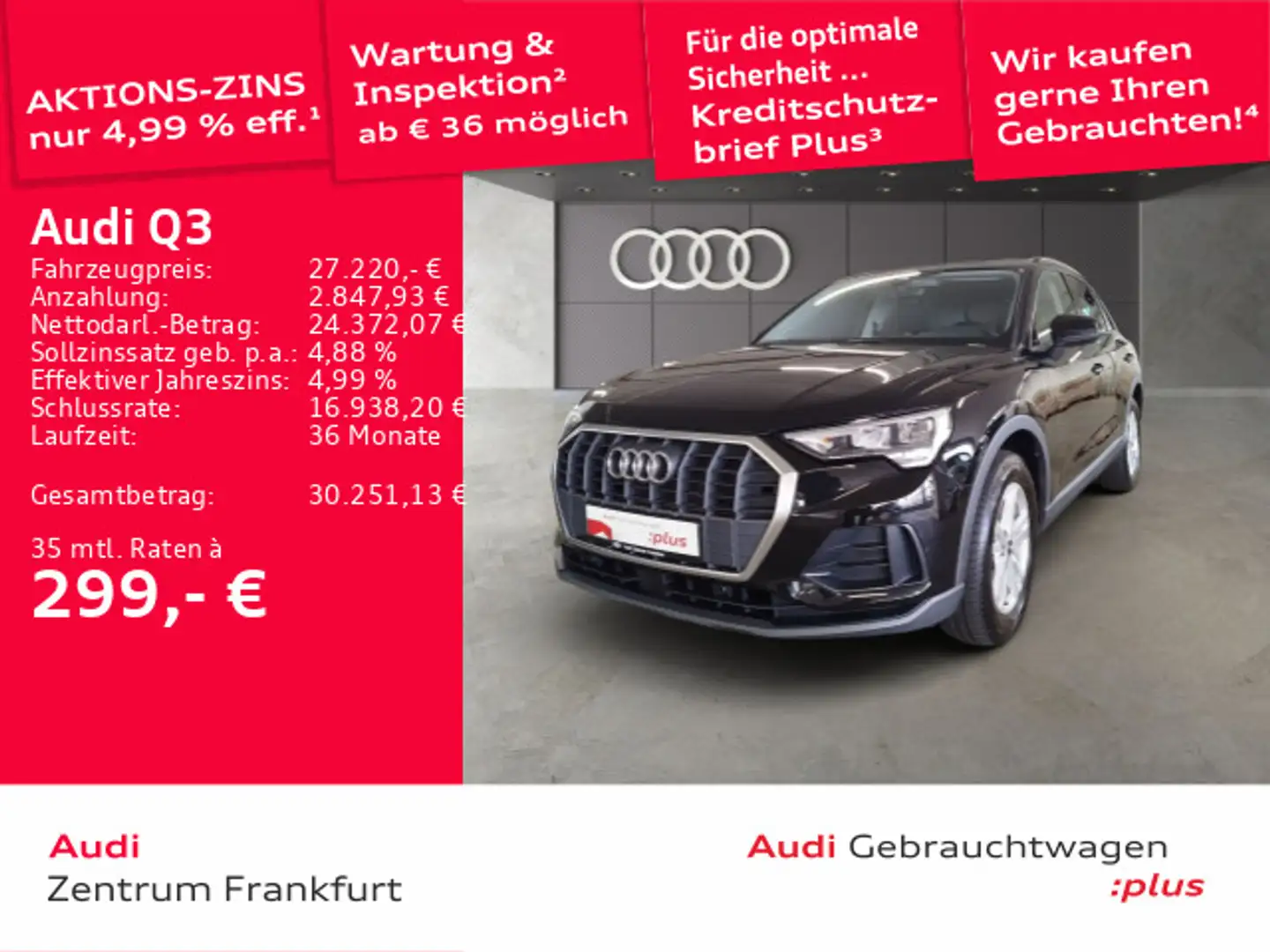 Audi Q3 45 TFSI e S tronic LED DAB VC Tempomat Negro - 1
