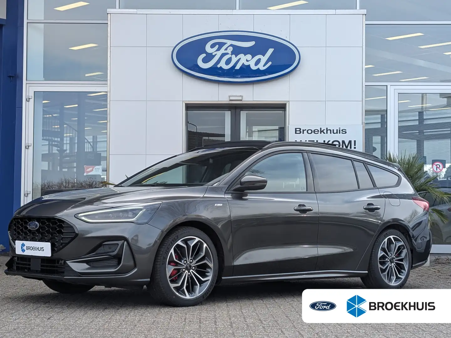 Ford Focus Wagon 1.0 EcoB Hybrid ST Line X Panoramadak | Matr Gris - 1