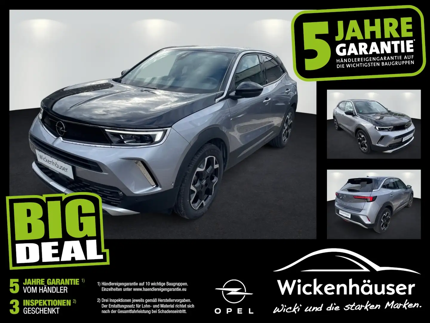 Opel Mokka-E Ultimate SpurH Alcantara DynLi LM Navi Silber - 1