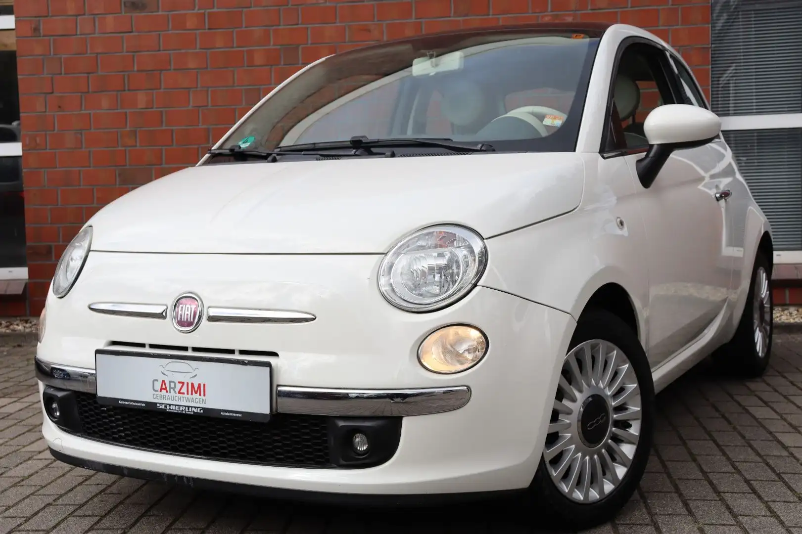 Fiat 500 1.2 Klima Panorama TÜV Neu Weiß - 1